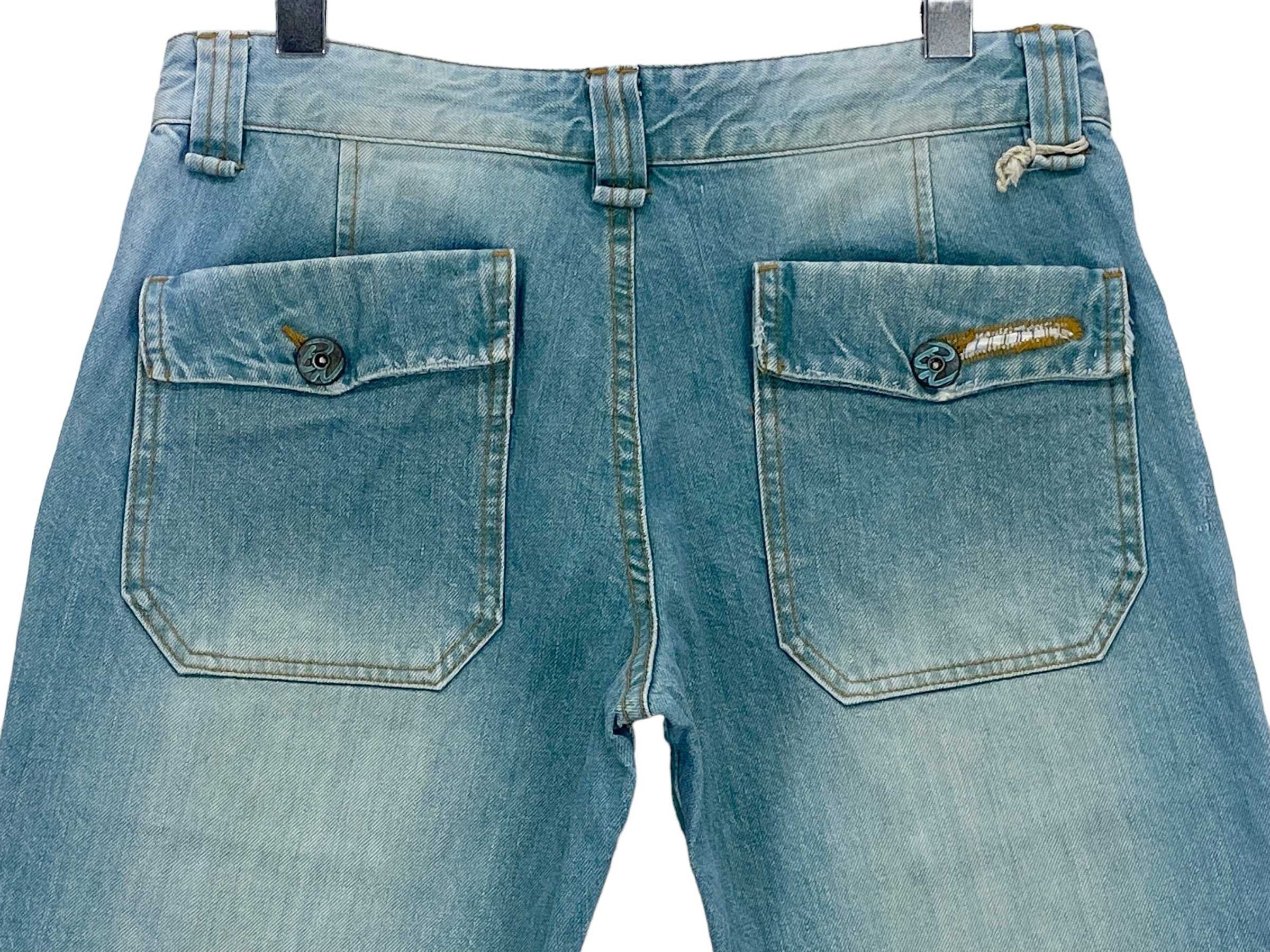 Japanese Brand Back Number Japan Cargo Short Jeans Pants Size US 31 - 5 Thumbnail