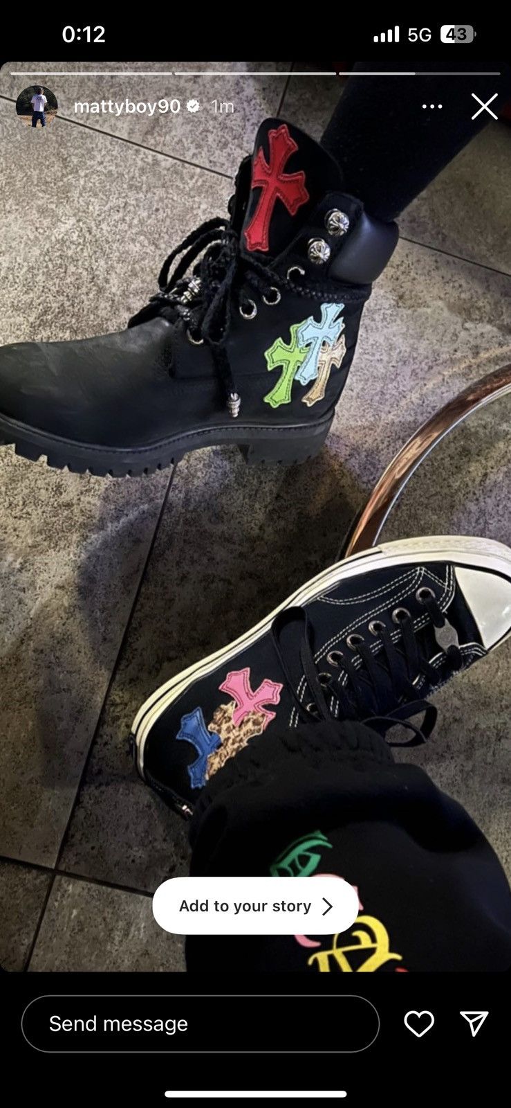 Chrome Hearts Chrome hearts Converse chuck 70 patch work 1 of 1 Size US 9.5 / EU 42-43 - 11 Thumbnail