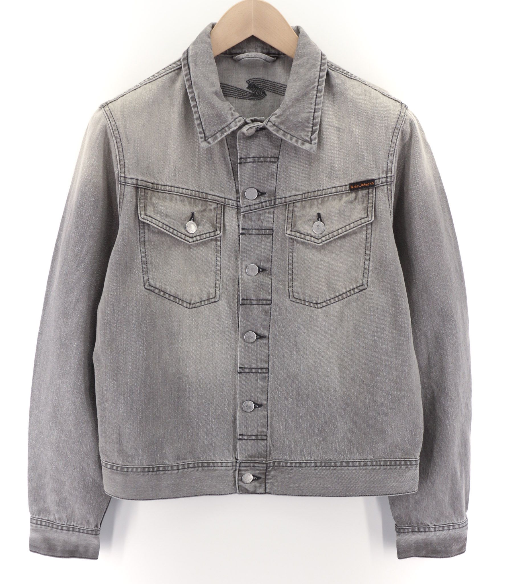 Nudie Jeans CONNY ORG. FOG M Organic Cotton Grey Denim Jacket 80344 Size US M / EU 48-50 / 2 - 1 Thumbnail