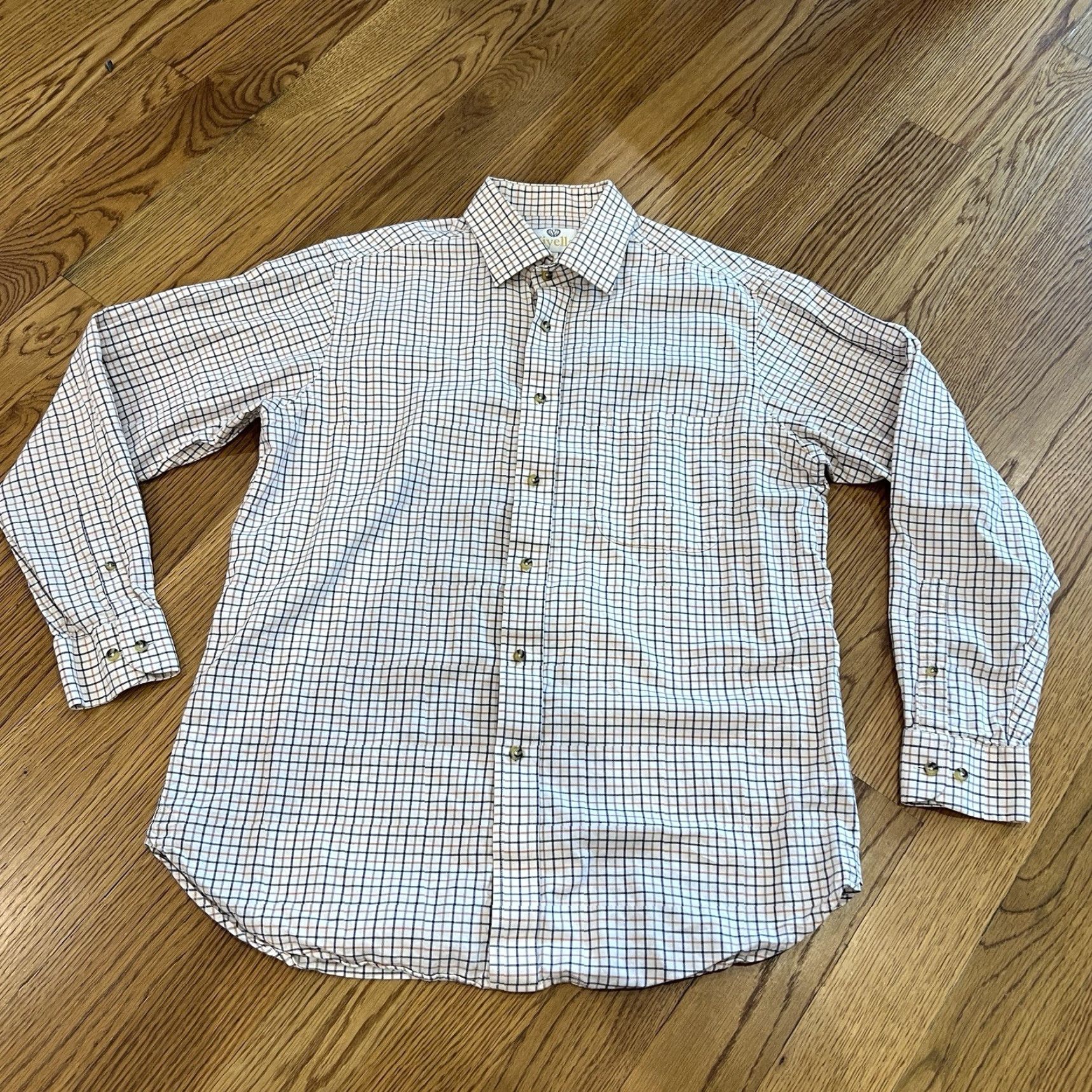 Vintage Men’s Viyella Button Up Shirt Size 16.5 Windowpane Design Size US L / EU 52-54 / 3 - 2 Thumbnail