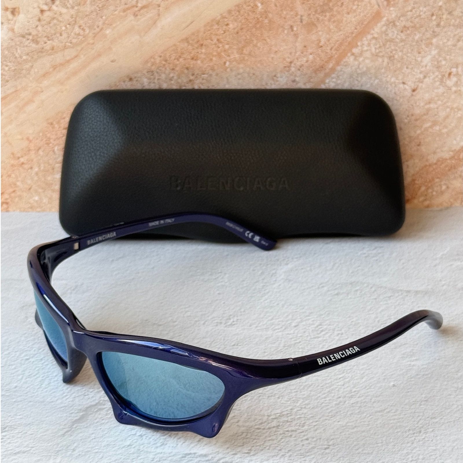 NEW Balenciaga BB0003S Shield Sunglasses in Bronze Mirror Balenciaga NEW Balenciaga BB0003S Shield Sunglasses in  main image 2
