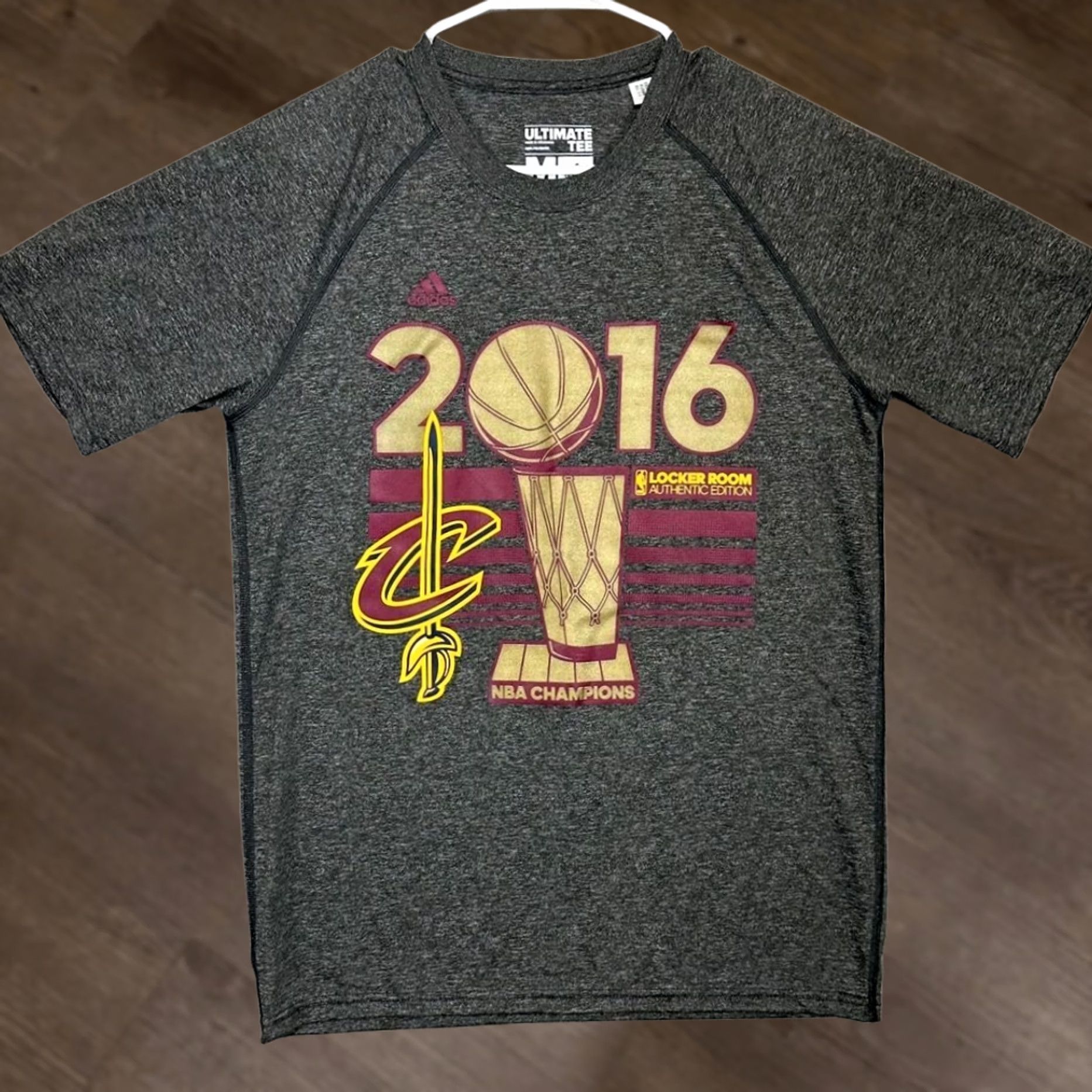 Adidas Cleveland Cavaliers Shirt Mens Medium Ultimate Tee Grey NBA Champions Adidas Size US M / EU 48-50 / 2 - 1 Thumbnail