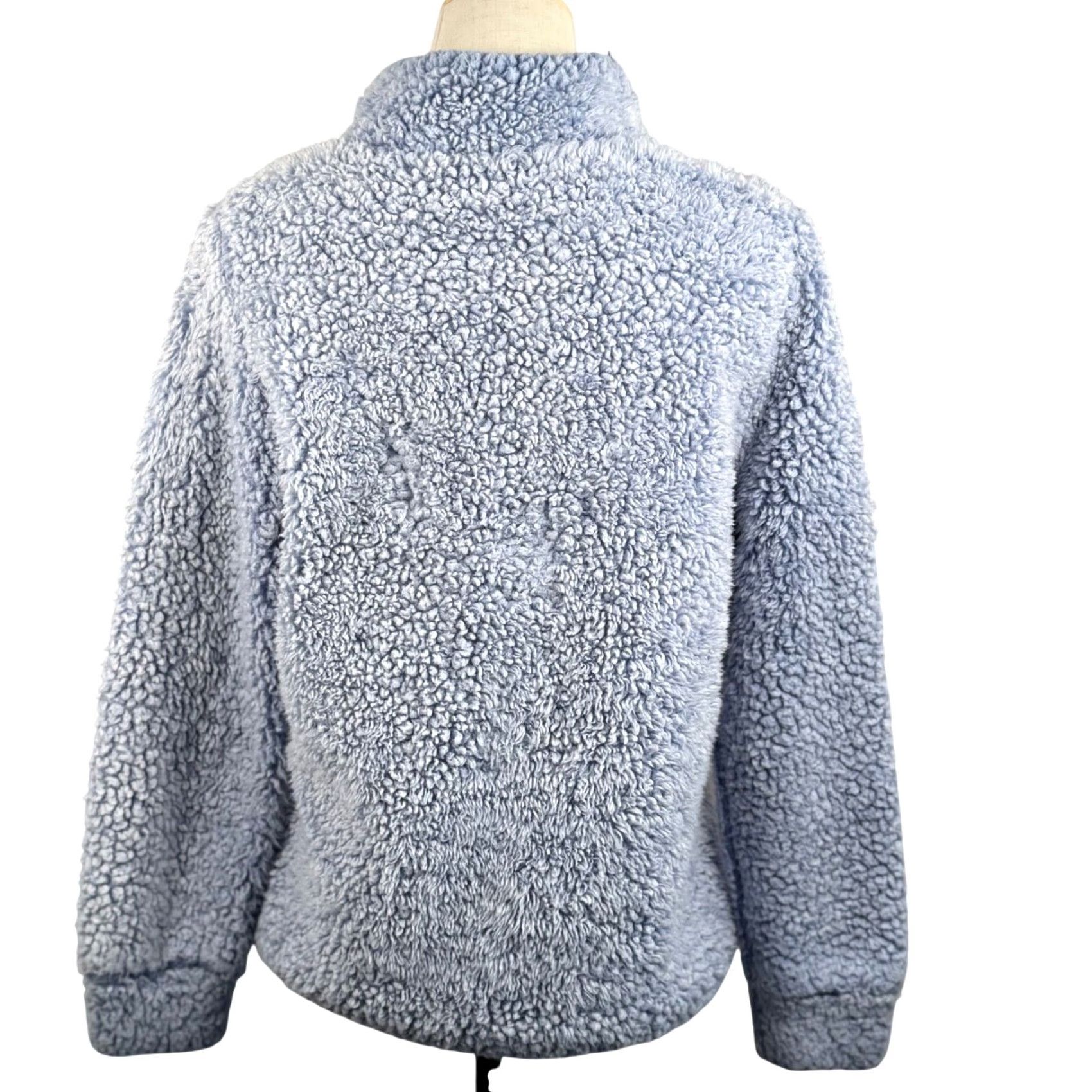 Weatherproof Weatherproof Vintage M Womens Pullover Sherpa Fleece Zip Blue Quarter Zip Mock Neck Ski Casual Winter Size M / US 6-8 / IT 42-44 - 2 Thumbnail