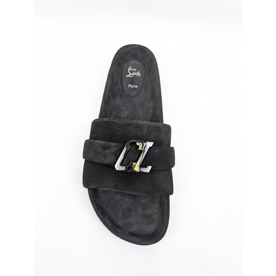 Christian Louboutin o1rshd1 Crosta Varsimule Bizz Flat in Black Size US 11 / EU 44 - 7 Thumbnail