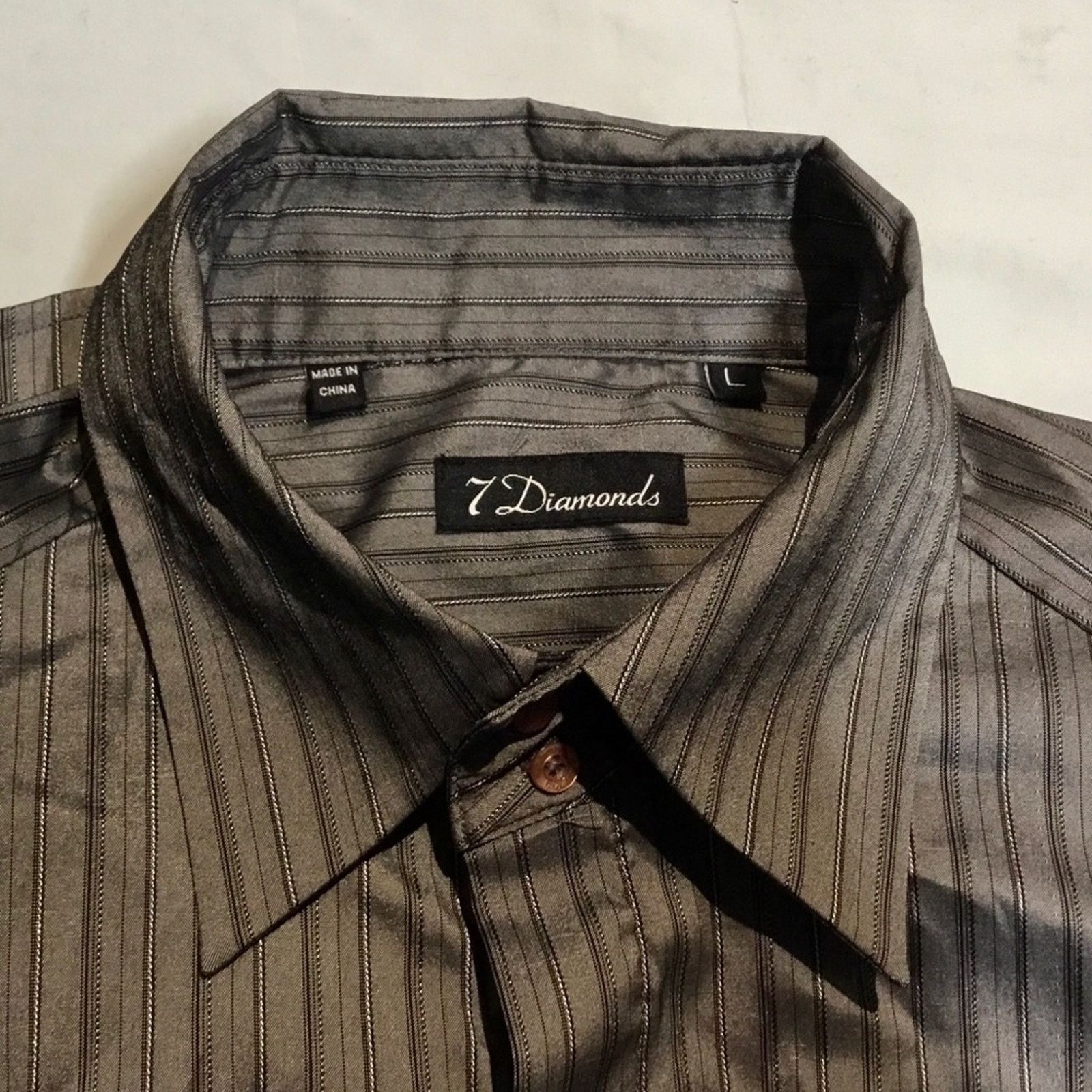 7Diamonds 7 Diamonds Men’s Dress Shirt Size US L / EU 52-54 / 3 - 2 Thumbnail