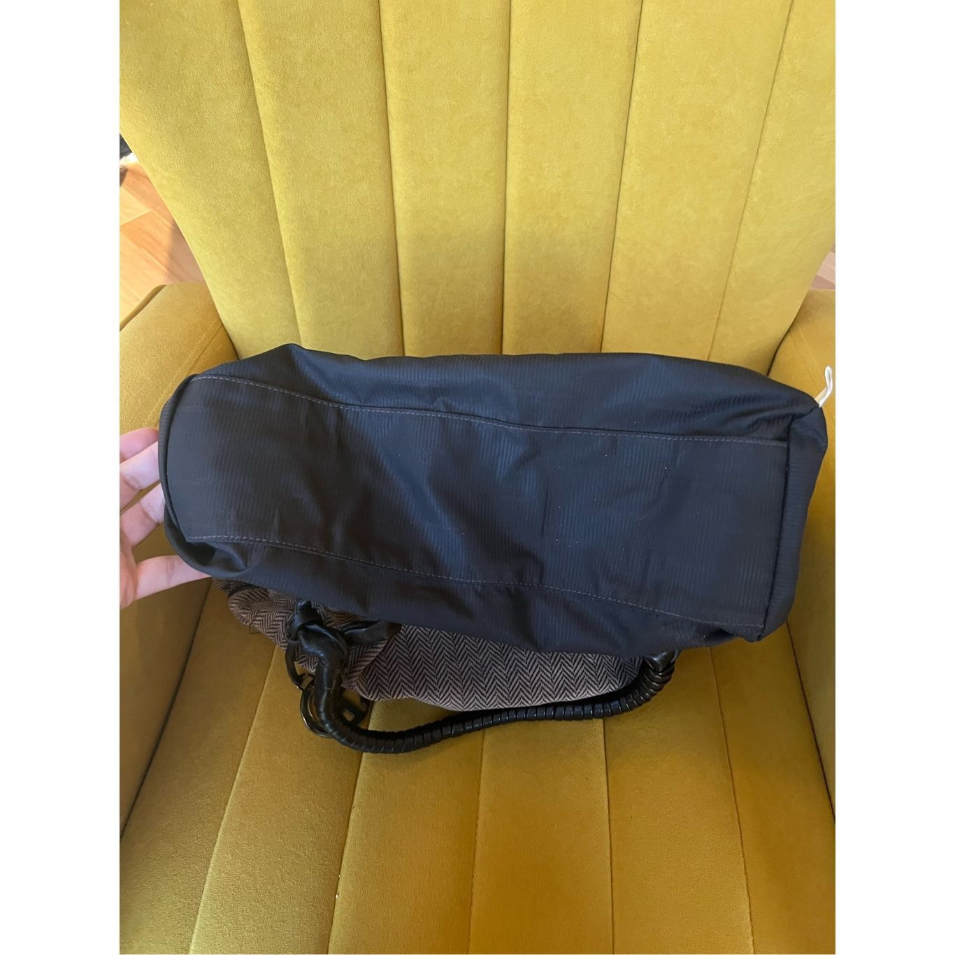 Giorgio Armani Giorgio Armani vintage fabric with Leather Hand Bag Size ONE SIZE - 9 Thumbnail