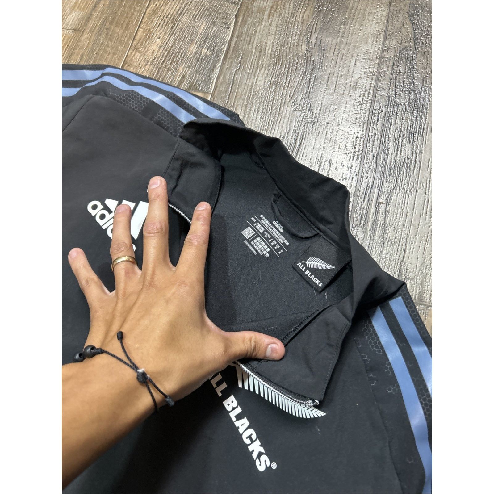 Adidas New Zealand All Blacks Adidas Firebird Jacket Black Zip M Size US M / EU 48-50 / 2 - 3 Thumbnail