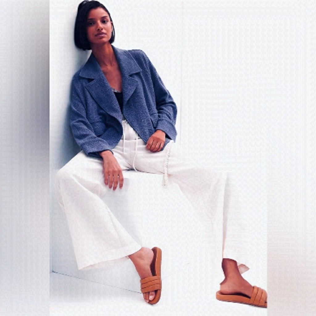 Free People Free People Heather Blue 100% Wool Coatigan Size XS Size XS / US 0-2 / IT 36-38 - 1 Thumbnail