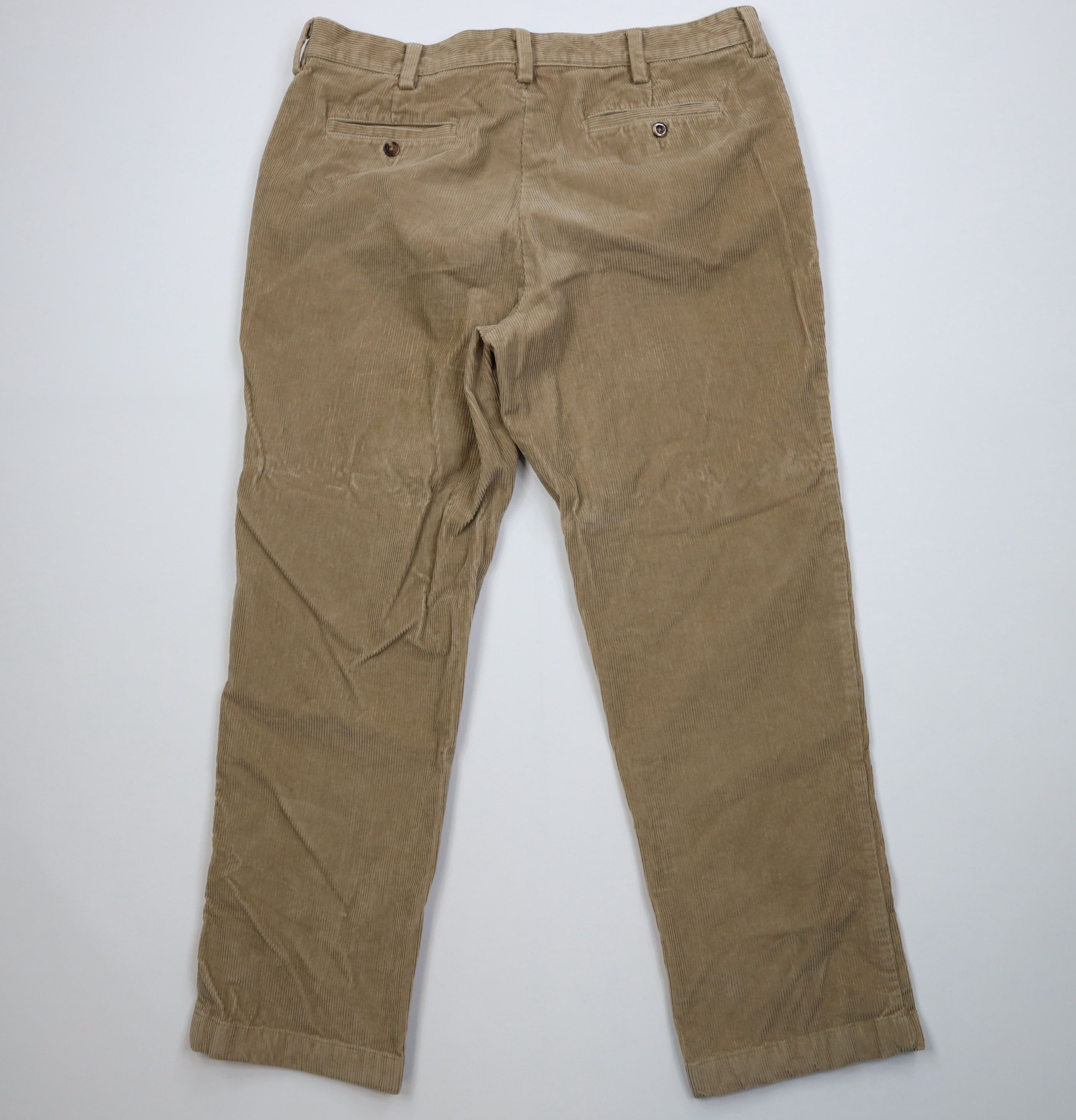 L.L. Bean Vintage 90s Y2K LL Bean Wide Leg Corduroy Chino Pants Beige Size US 38 / EU 54 - 8 Thumbnail