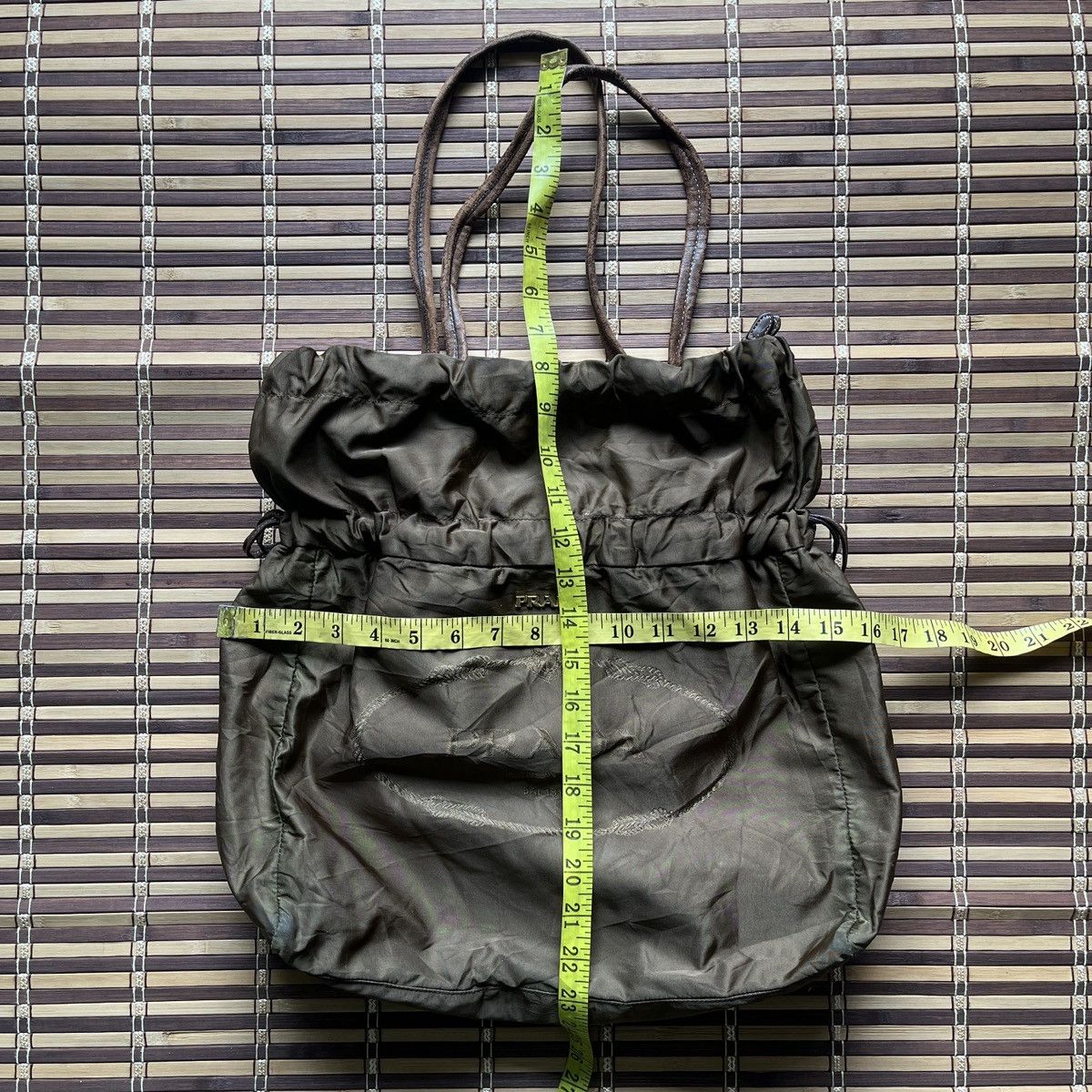 Prada PRADA Tessuto Drawstring Nylon Tote Bag Size ONE SIZE - 15 Thumbnail
