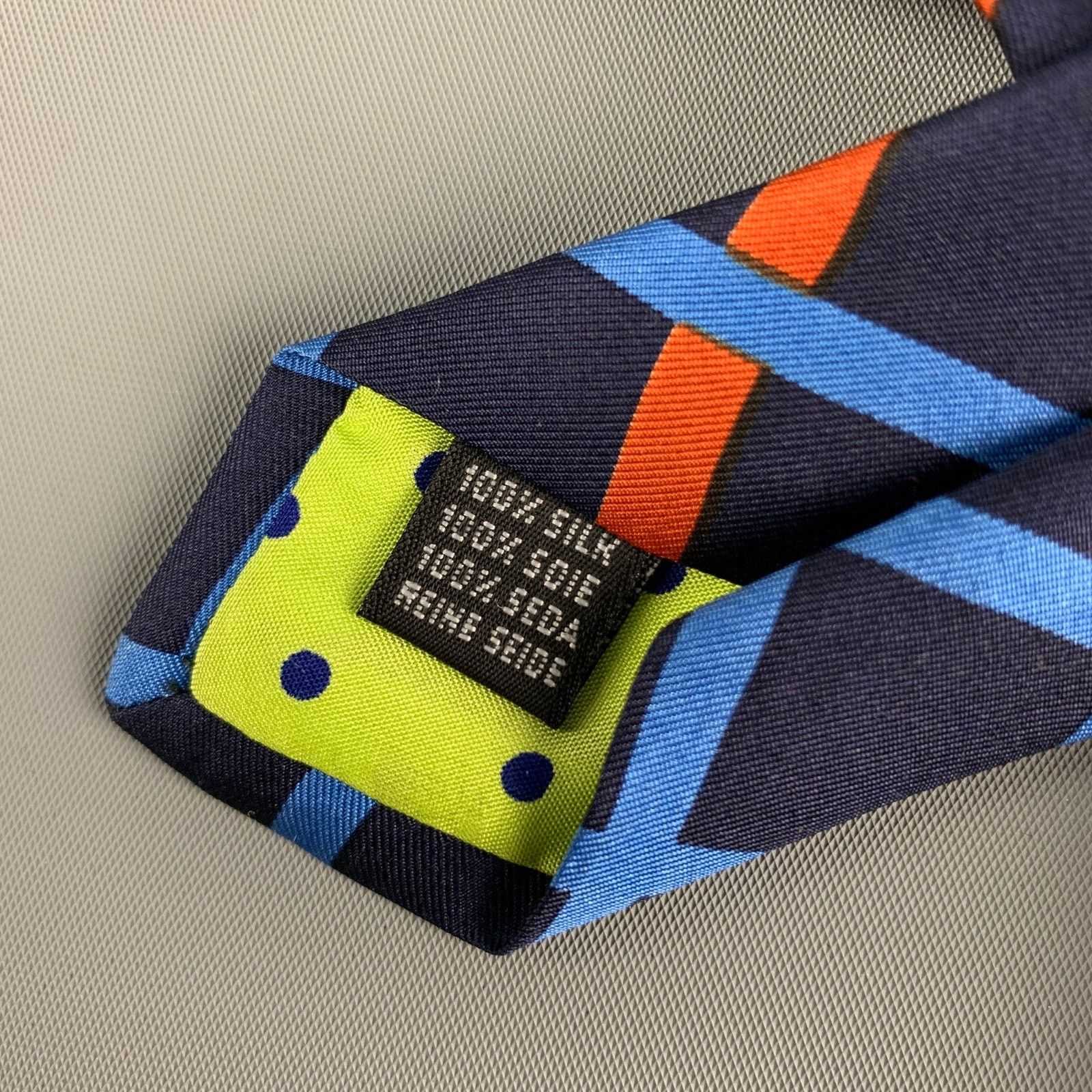 Other GENE MEYER Navy Multi-Color Rhombus Silk Tie Size ONE SIZE - 3 Thumbnail