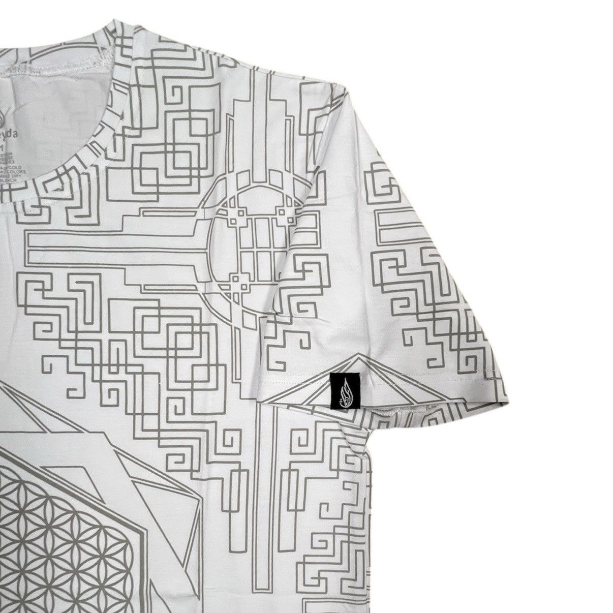 Other THREYDA Psychedelic Geometric Pattern Artwork White T-Shirt Size US M / EU 48-50 / 2 - 2 Thumbnail