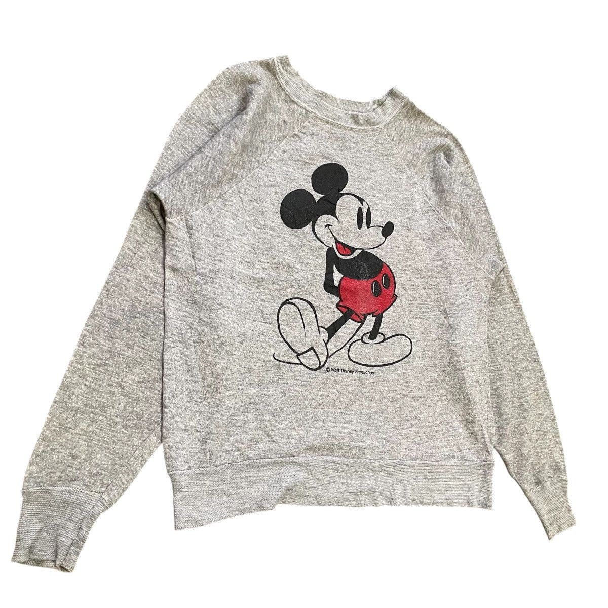 Mickey Mouse Vintage 70s Mickey Mouse Heather Gray Triblend Crewneck Size US M / EU 48-50 / 2 - 3 Thumbnail
