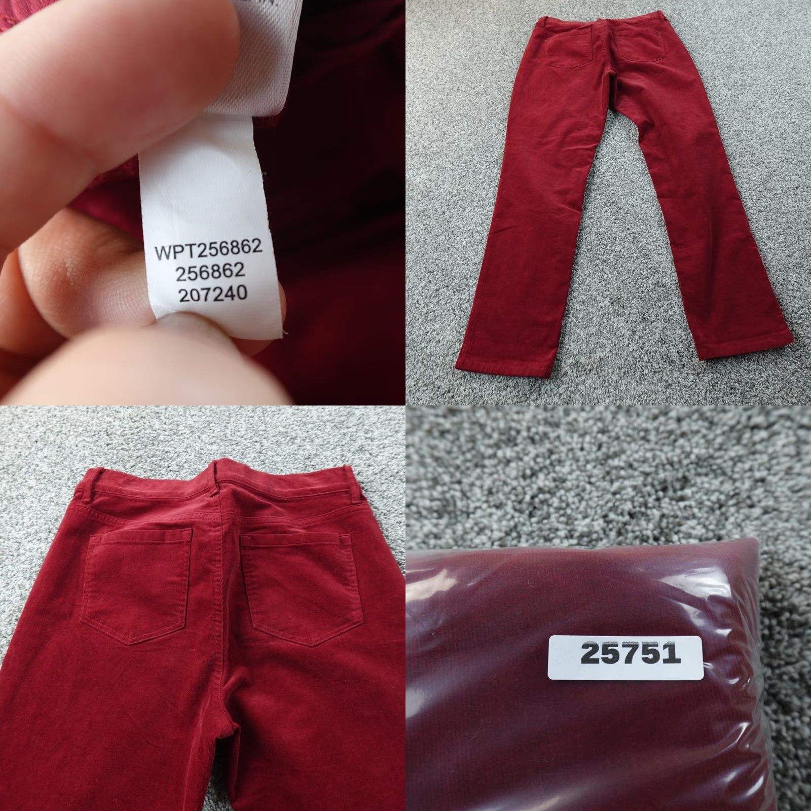 J. Jill J Jill Pants Womens PS Red Corduroy Straight Stretch Mid Rise Cord Trouser Jeans Size 28" / US 6 / IT 42 - 8 Thumbnail