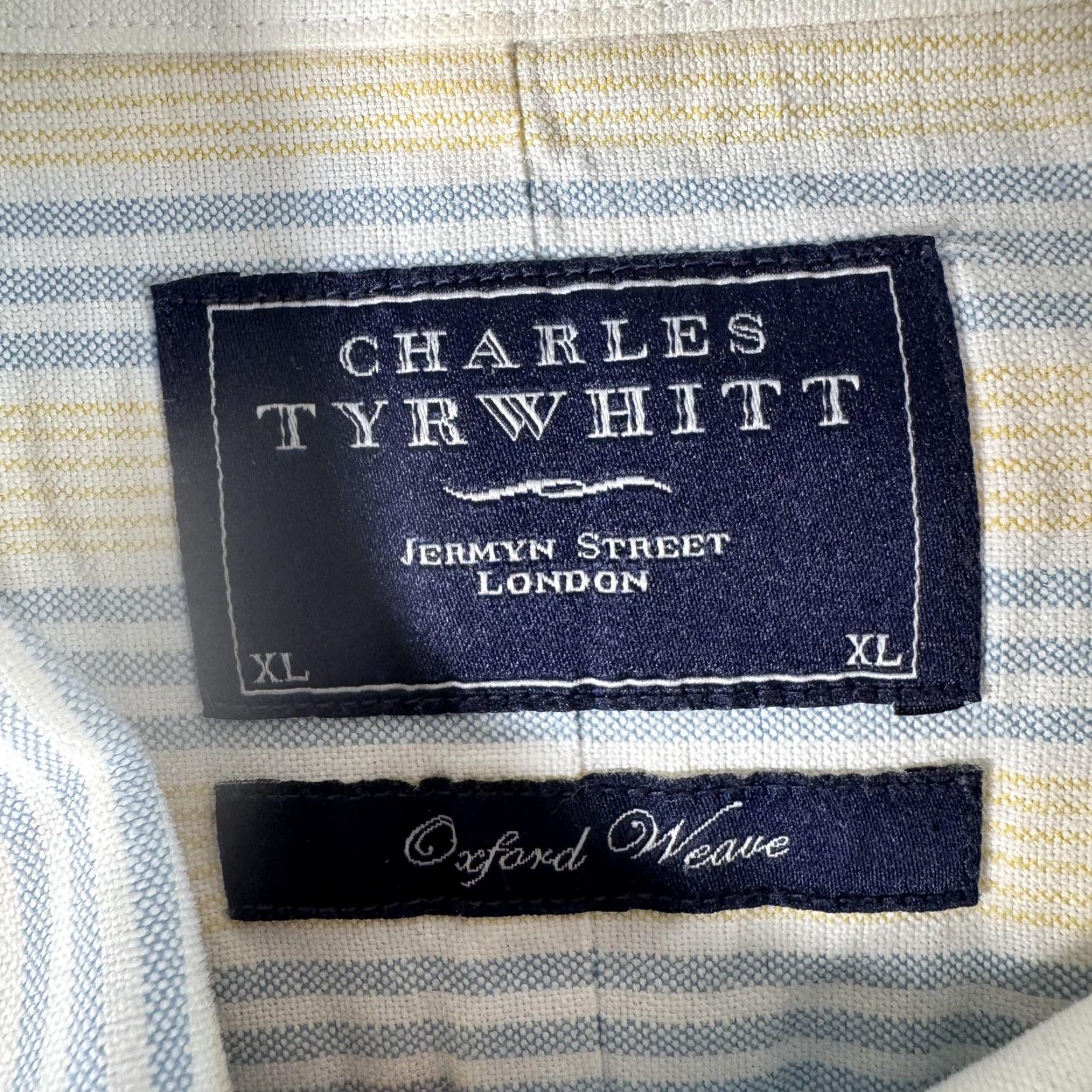 Charles Tyrwhitt Charles Tyrwhitt Shirt XL Multicolor Striped Oxford Weave Button-Down Mens Long Sleeve Size US XL / EU 56 / 4 - 5 Thumbnail