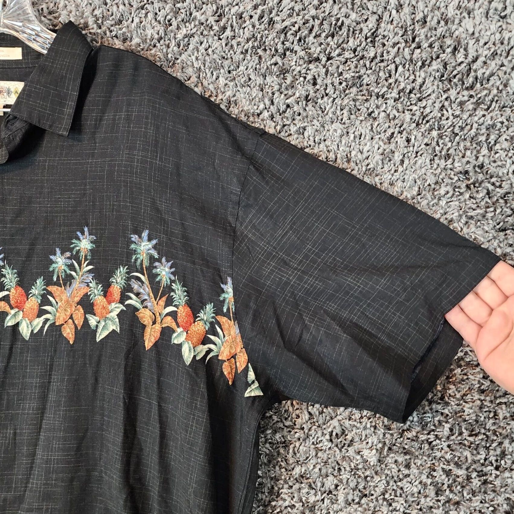 Vintage VINTAGE Campia Moda Mens Shirt Black Hawaiian 100% Rayon Short Sleeve Button-Up XL Mens Size US 36 / EU 52 - 3 Thumbnail