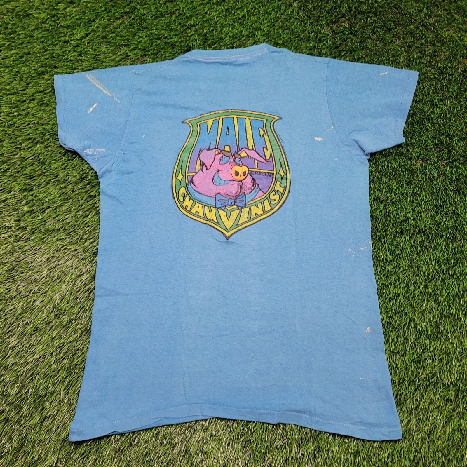 Fruit Of The Loom RARE VTG 1973 Roach Studios "Male Chauvinist" T-Shirt Small Size US S / EU 44-46 / 1 - 1 Thumbnail