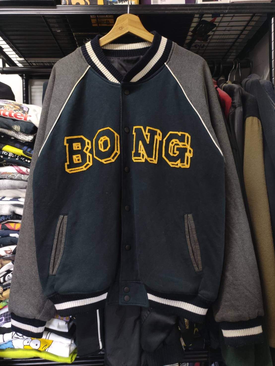 Billabong Rare! Vtg 00's 2Side Billabong " Bong " Varsity Jacket Size US L / EU 52-54 / 3 - 1 Thumbnail
