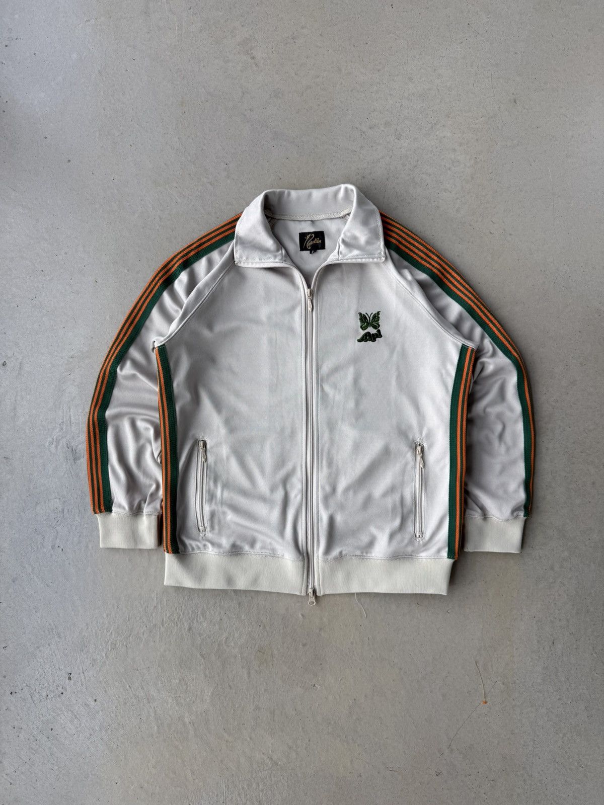 Needles Needles Embroidered Logo Green & Orange Stripe Track Jacket Size US M / EU 48-50 / 2 - 1 Thumbnail