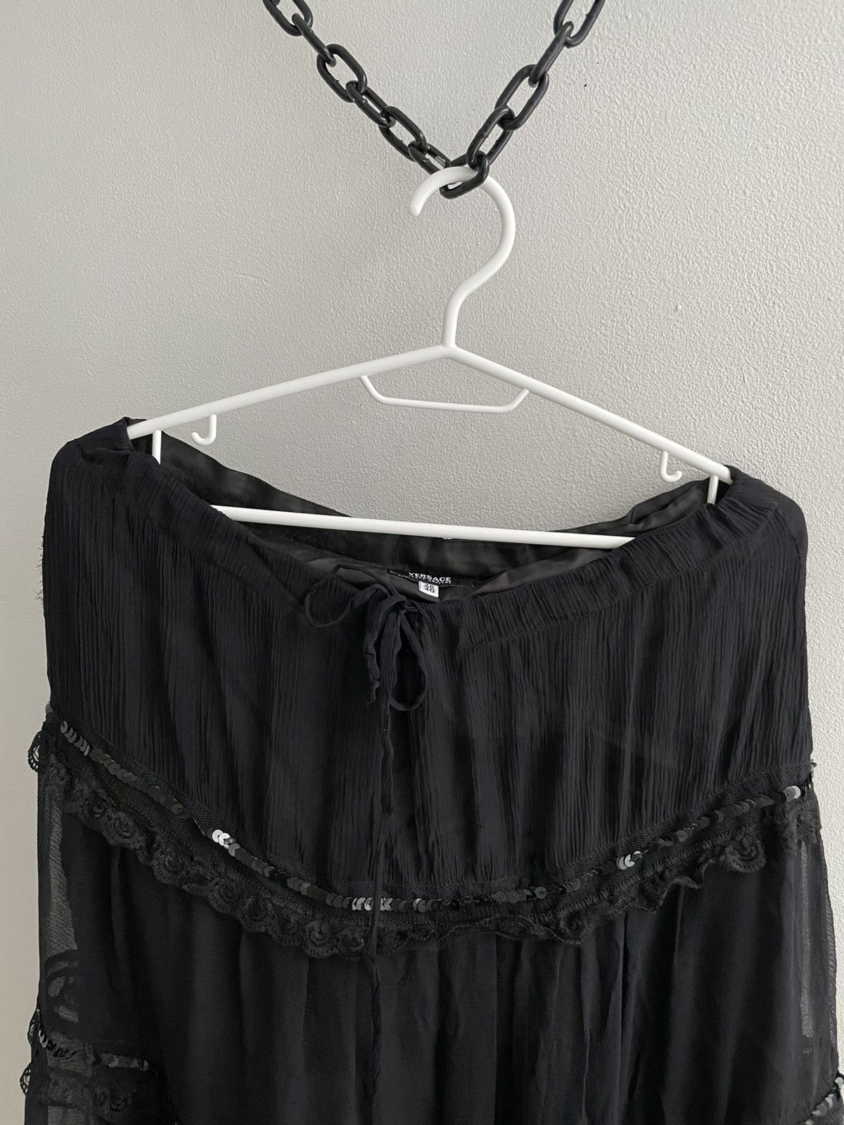 Versace Versace Silk Skirt Luxury 90s Y2K Versace Jeans Couture Size 26" / US 2 / IT 38 - 6 Thumbnail