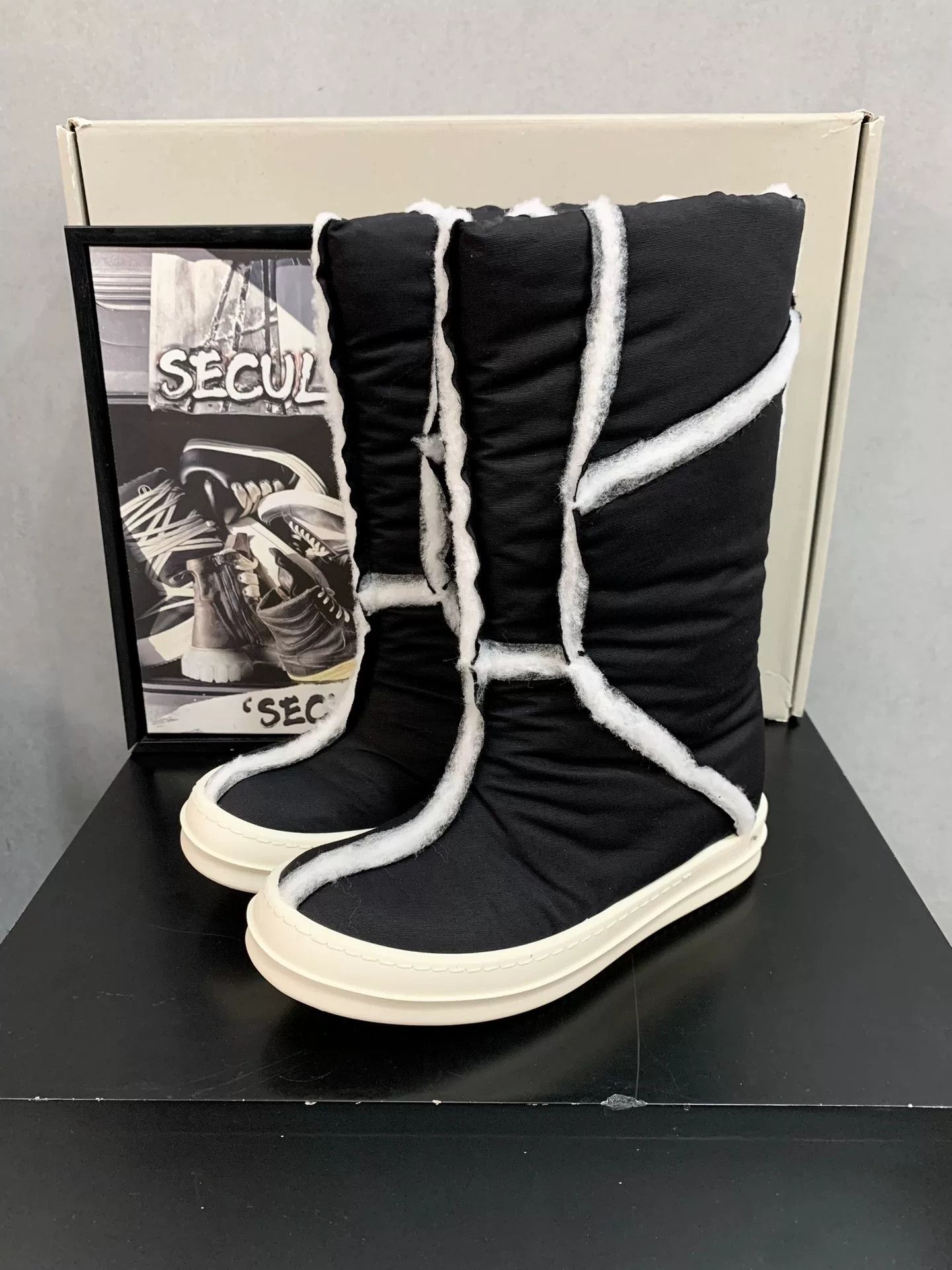 Rick Owens Rick Owens Frayed High-Top Boots Size US 4 / IT 34 - 1 Thumbnail