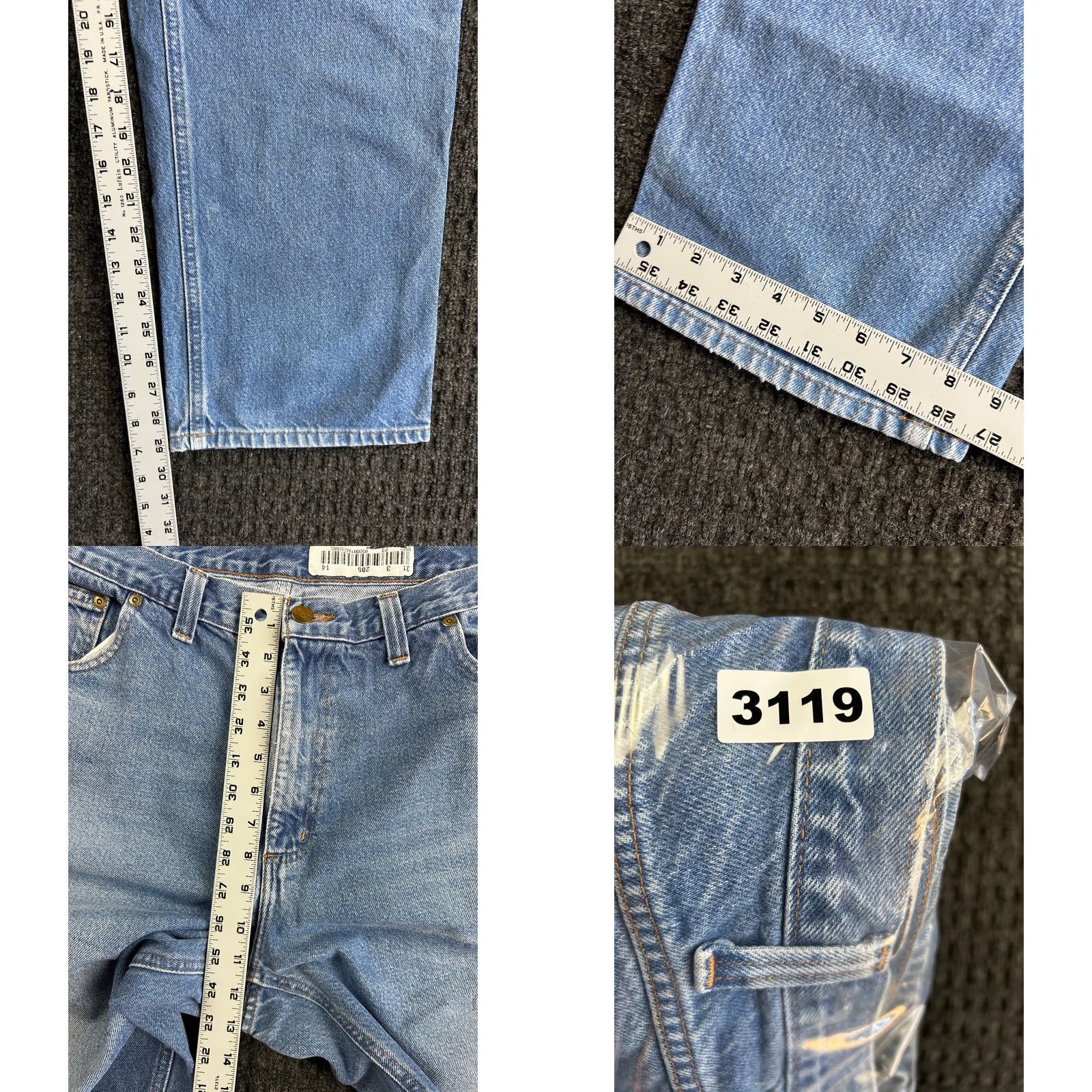 Carhartt VINTAGE Carhartt Jeans Relaxed Fit 38 x 30 Denim Blue 90s Grunge Logo City Skater USA Mens Jeans Size US 38 / EU 54 - 8 Thumbnail