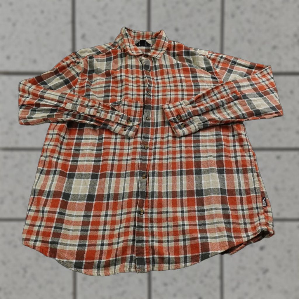 Eddie Bauer Eddie Bauer Shirt Mens XL Orange Plaid Flannel Button Up Long Sleeve Outdoor Top Size US XL / EU 56 / 4 - 1 Thumbnail