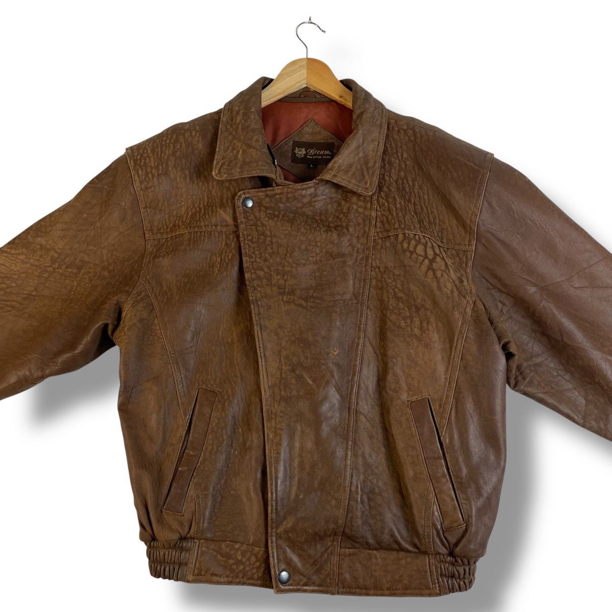 Issey Miyake VINTAGE BREAM NEW ZEALAND LAMB LEATHER JACKET Size US L / EU 52-54 / 3 - 7 Thumbnail