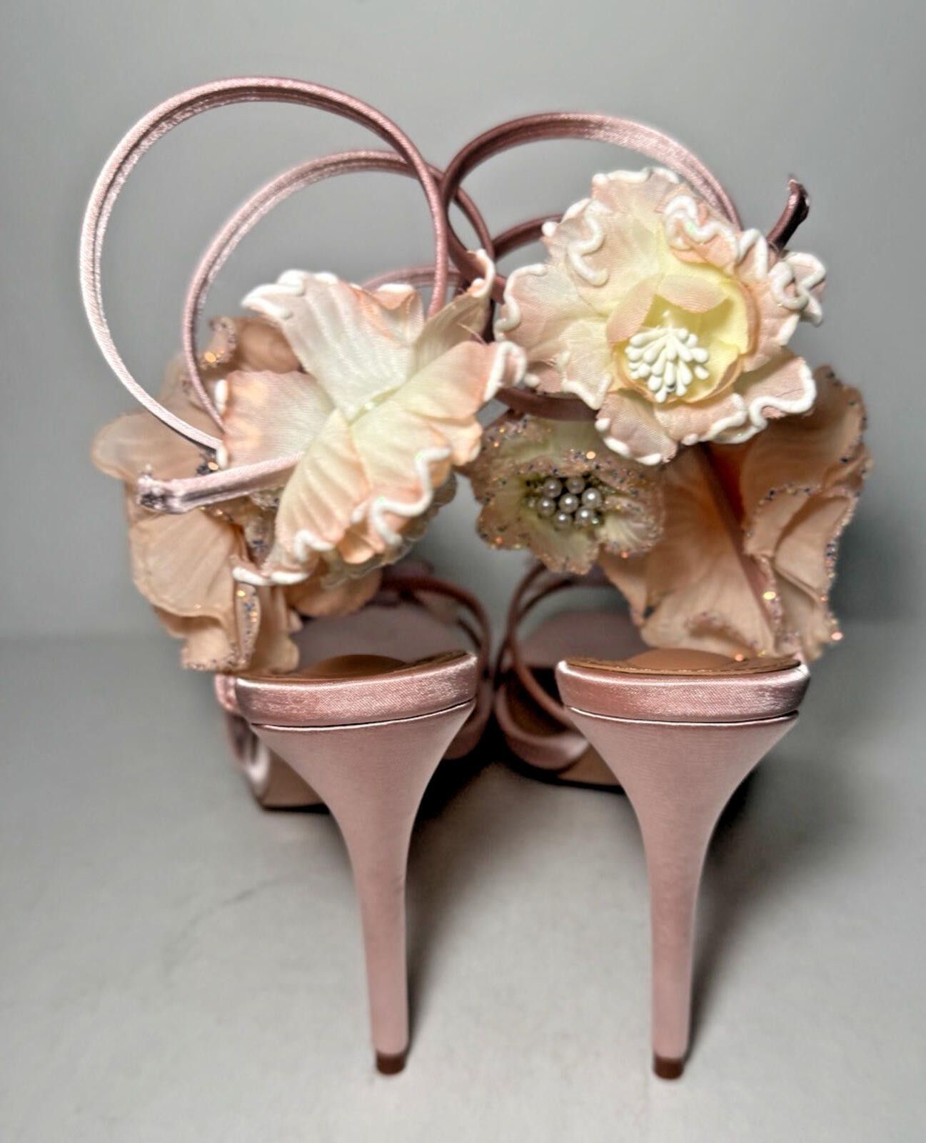Other FINESSE Liv Peach Pink Butterfly Spiral 4 inch Stiletto Heel Size US 9 / IT 39 - 4 Thumbnail