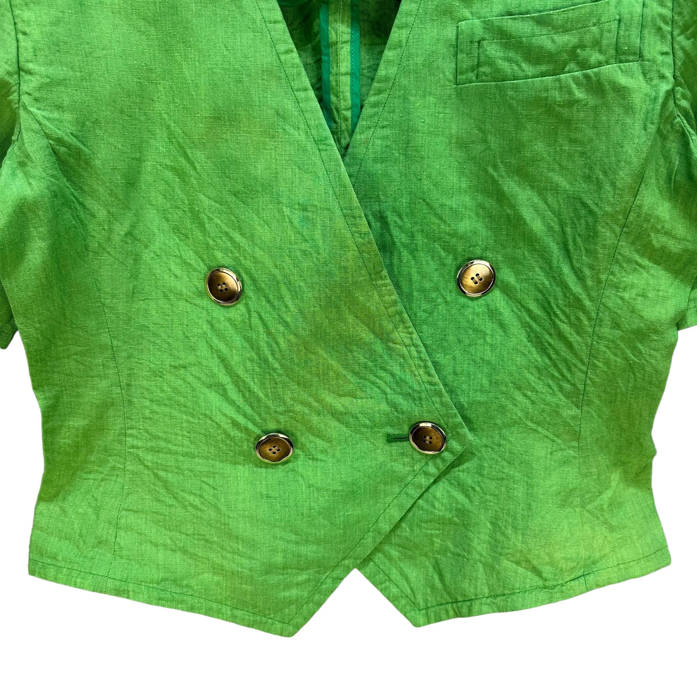 Yves Saint Laurent YVES SAINT LAURENT Short Sleeve Cropped Jacket #A45-1068 Size M / US 6-8 / IT 42-44 - 3 Thumbnail