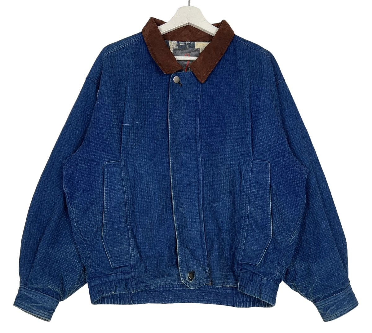 Indigo × Japanese Brand 🔥 VINTAGE 90s LIFE 2 by SIMPLE LIFE INDIGO BOMBER JACKET Size US M / EU 48-50 / 2 - 1 Thumbnail