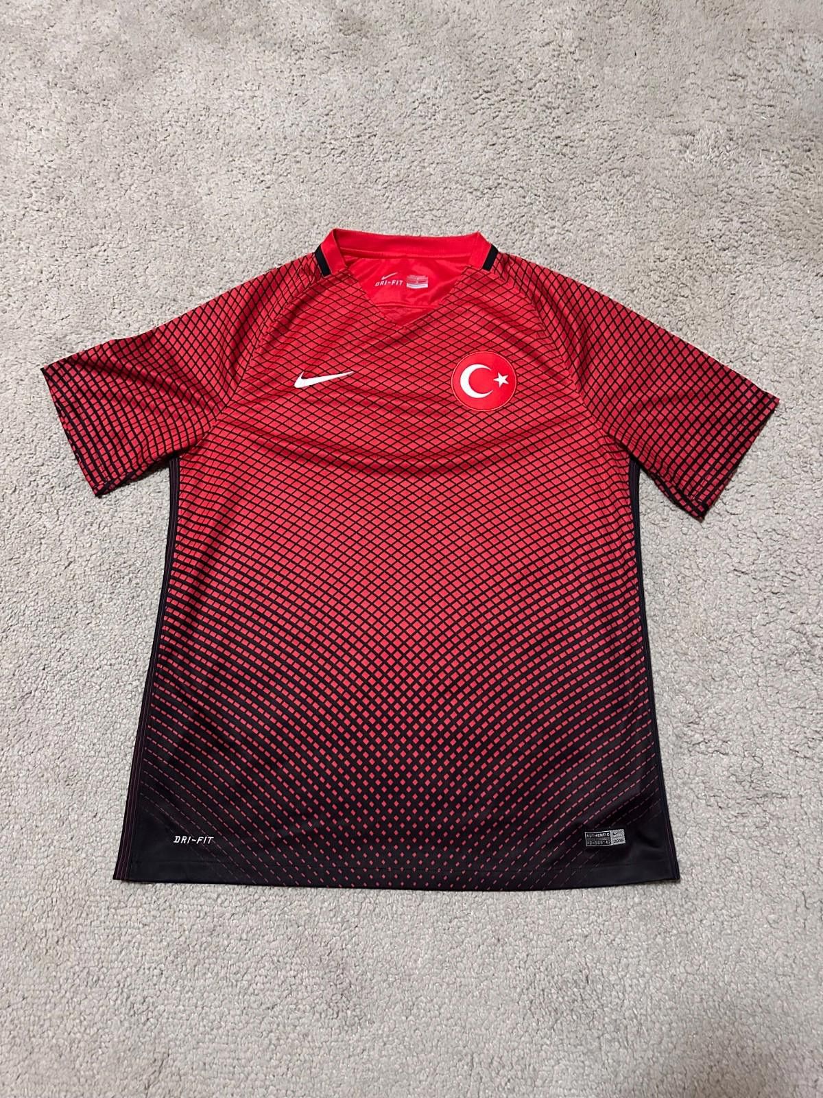 Nike Turkey 2016 2017 Home Football Shirt Soccer Jersey Nike Size US L / EU 52-54 / 3 - 1 Thumbnail