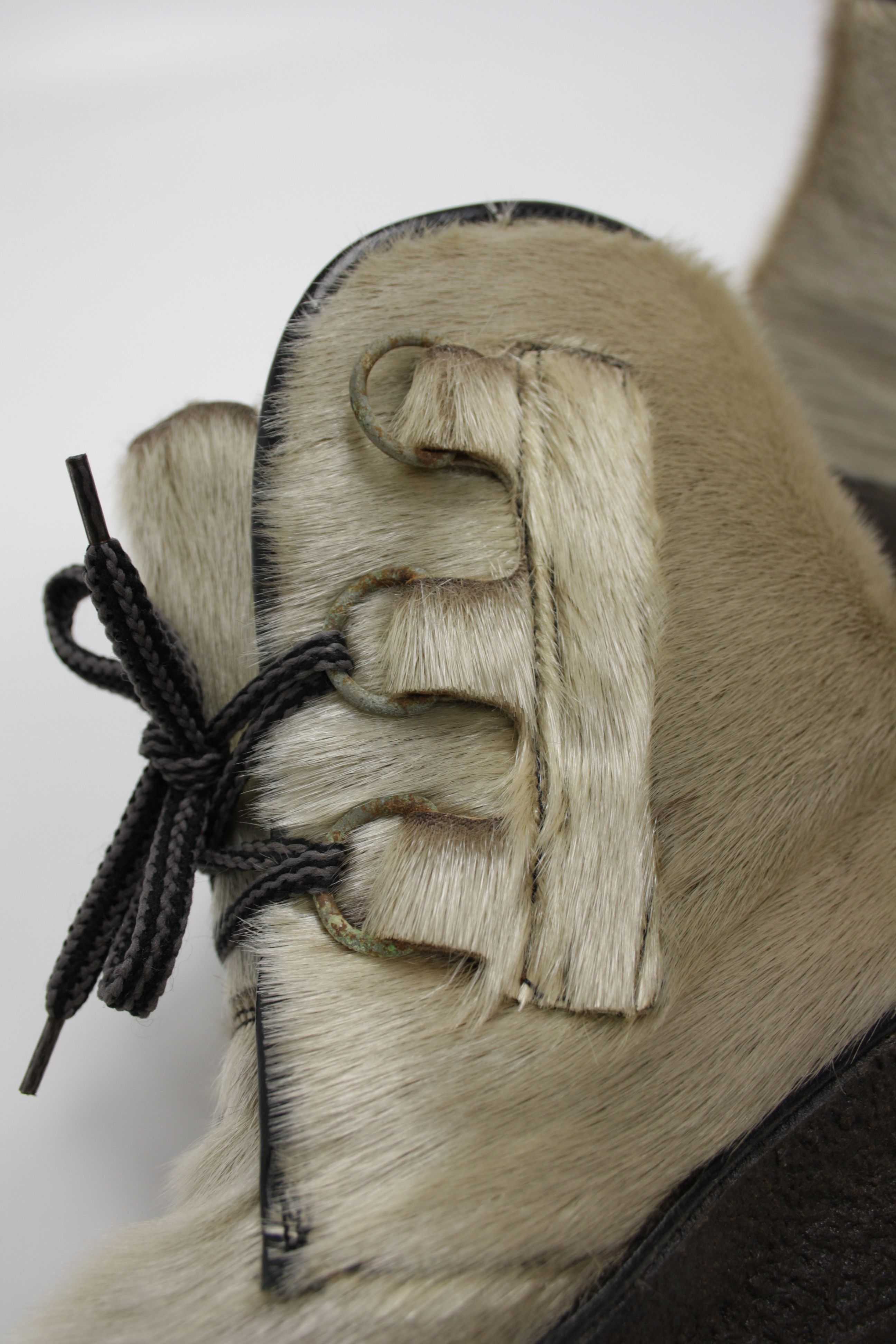 Genuine Leather Arktis Style 80s Vintage Lambskin Lined Eskimo Fur Boots Size US 6 / IT 36 - 9 Thumbnail