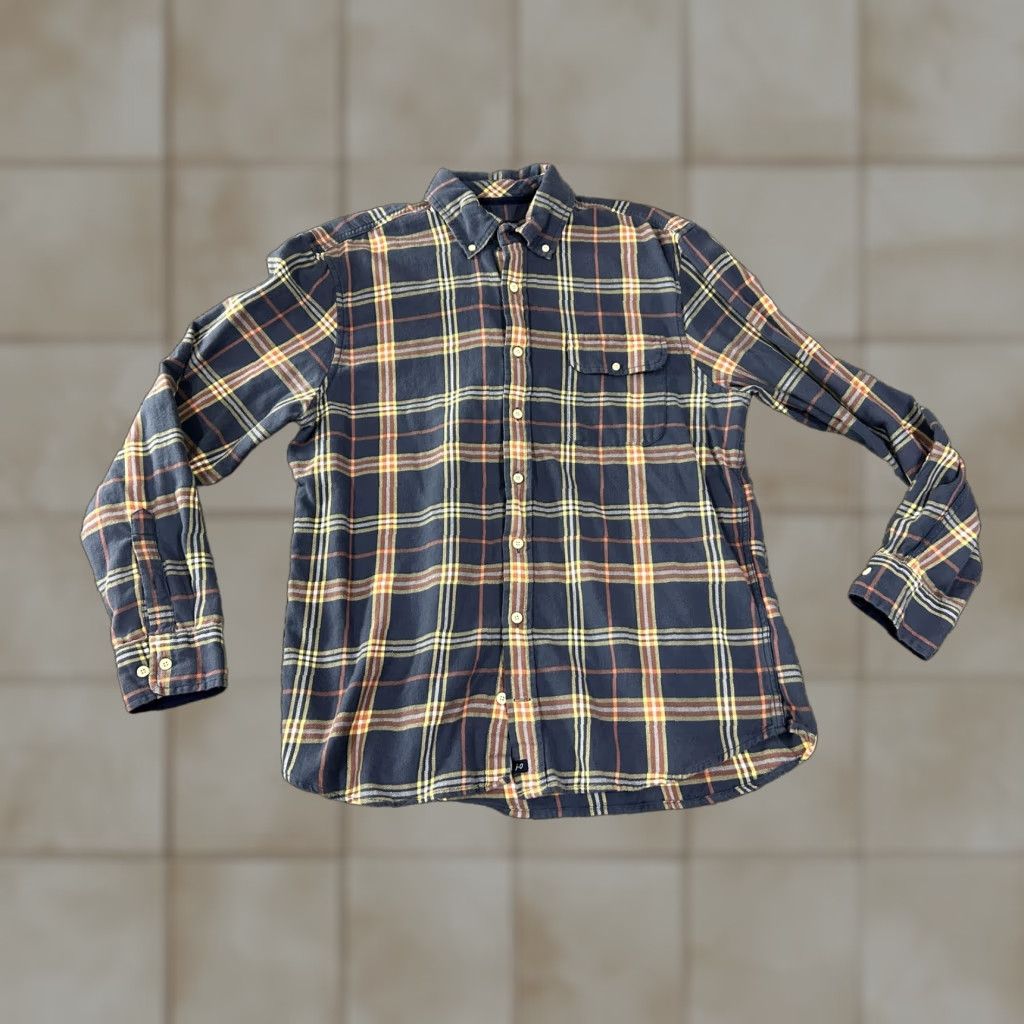 johnnie-O johnnie-O Shirt Mens Large Blue Plaid Flannel Long Sleeve Button Front Casual Size US L / EU 52-54 / 3 - 1 Thumbnail