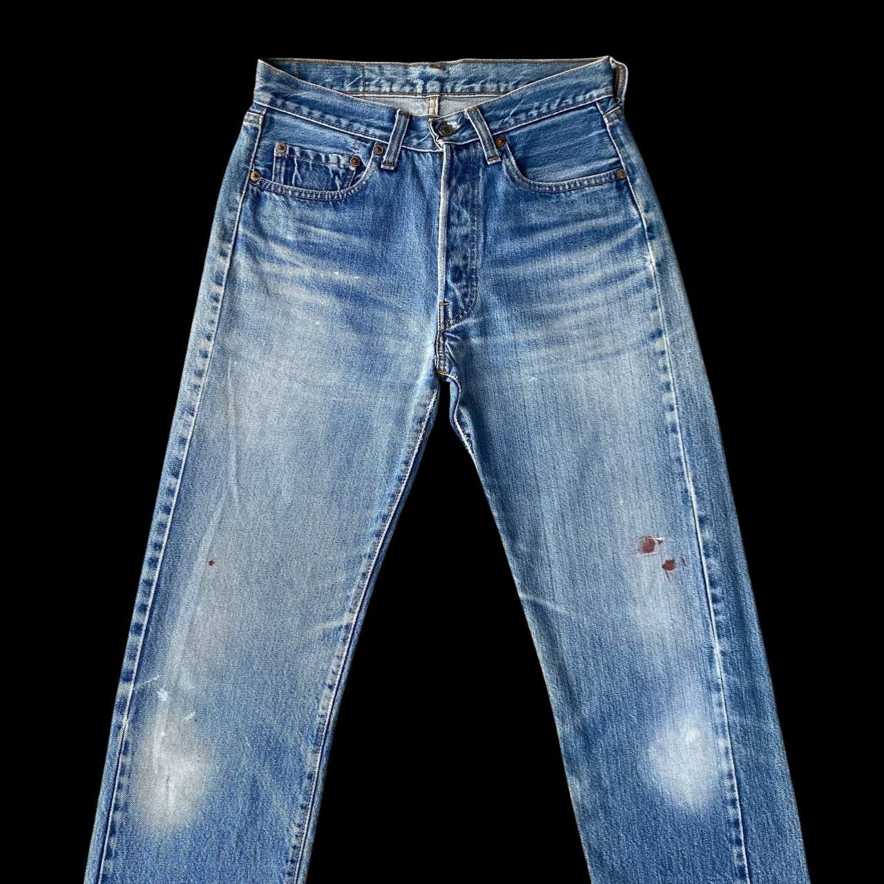 Levi's Vintage Clothing Rare 1970s Levi’s 501 Redline Selvedge Release Hem Button 6 Size US 28 / EU 44 - 4 Thumbnail