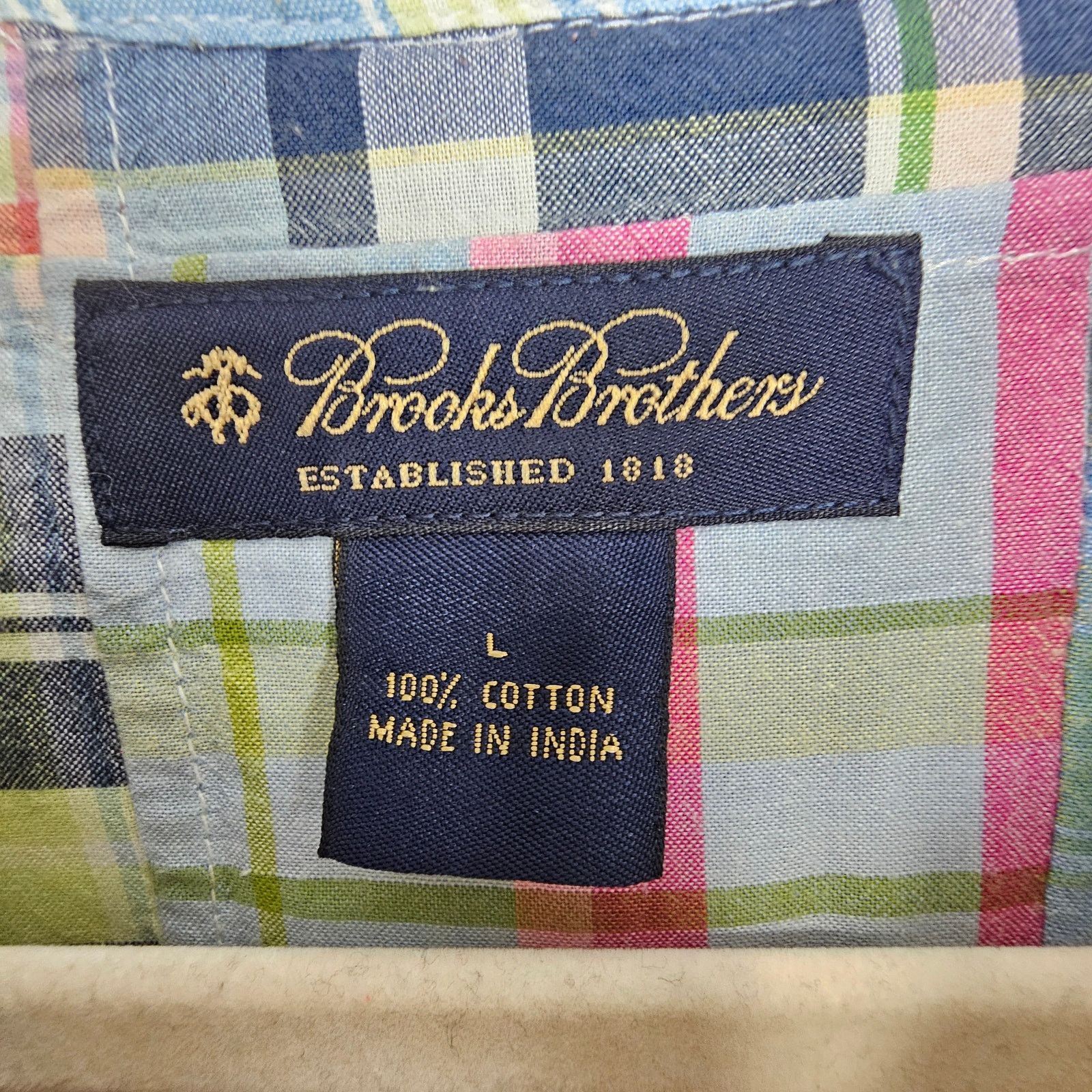 Brooks Brothers Brooks Brothers Mens Madras Plaid Button Shirt Sz L Preppy Size US L / EU 52-54 / 3 - 6 Thumbnail