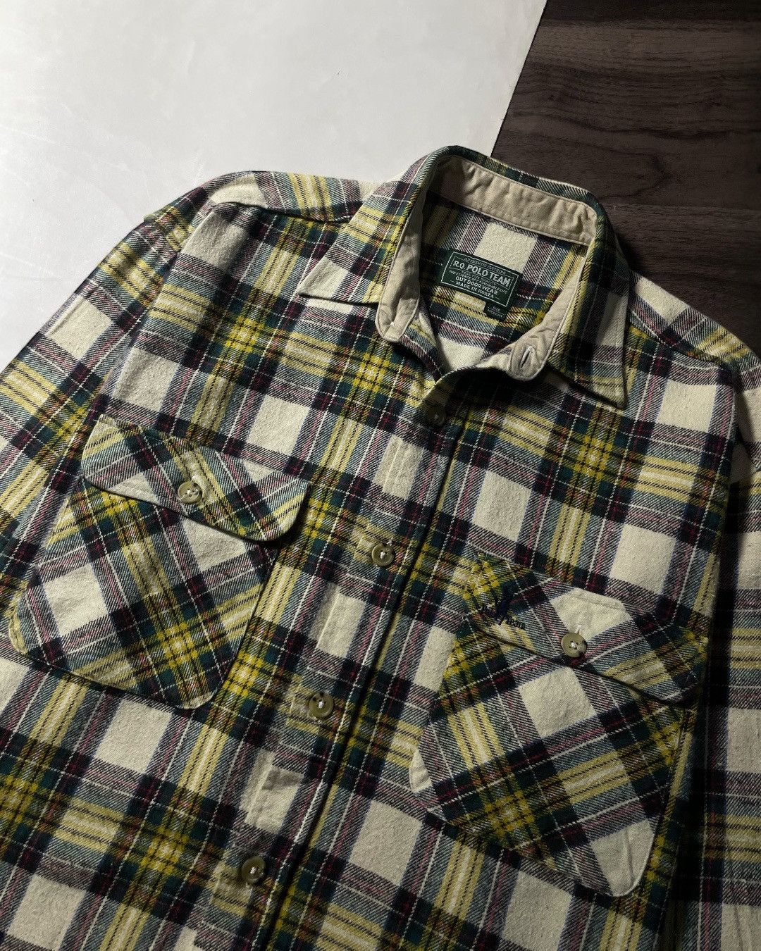 Polo Ralph Lauren Heavy Flannel Shirt R.Q POLO TEAM Size M fit XL Size US XL / EU 56 / 4 - 4 Thumbnail