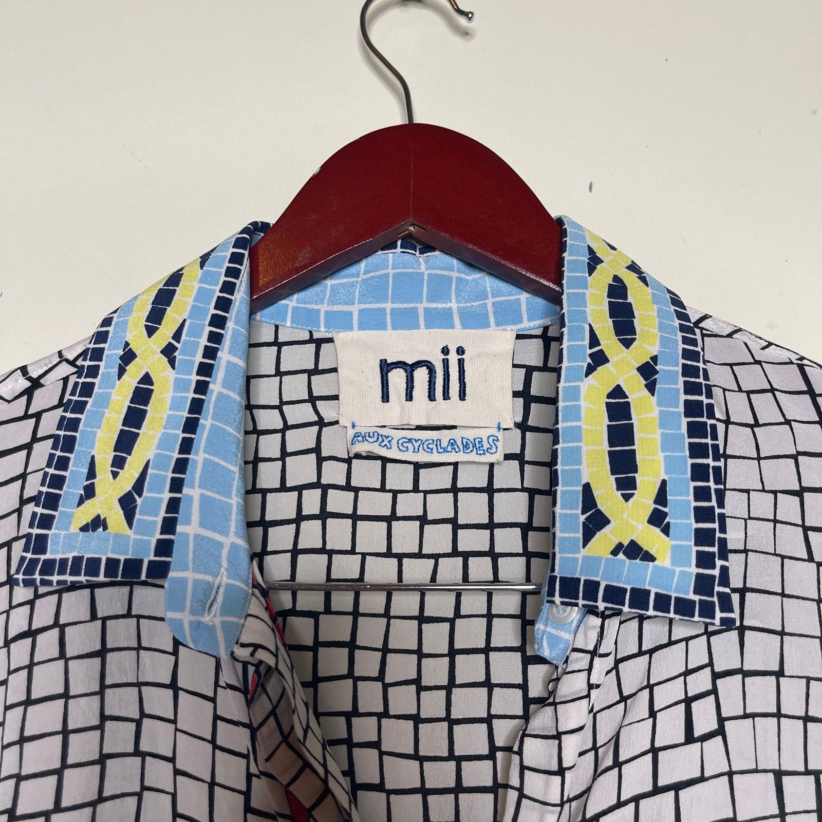 Other MII Aux Cyclades Collection 100% silk Mosaik Blouse sz XS Size XS / US 0-2 / IT 36-38 - 2 Thumbnail