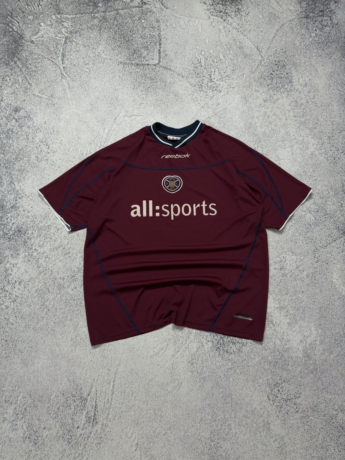 Reebok VTG Reebok Hearts of Midlothian 2002/2004 Home Shirt Jersey Size US XL / EU 56 / 4 - 1 Thumbnail