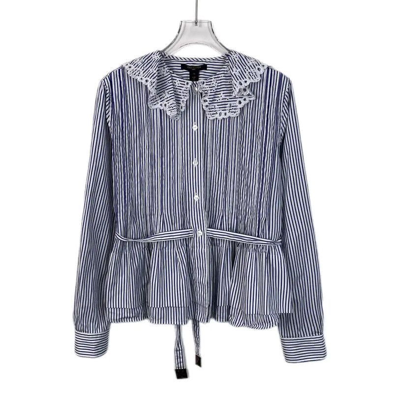 Louis Vuitton Louis Vuitton Blue Cotton Blouse for Women 0089 Size XS / US 0-2 / IT 36-38 - 1 Thumbnail
