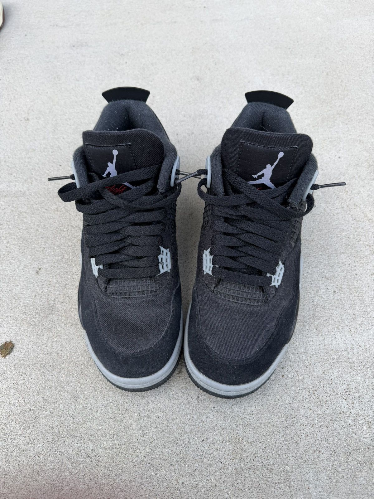 Jordan Brand Black Canvas Retro 4s Size US 9.5 / EU 42-43 - 3 Thumbnail