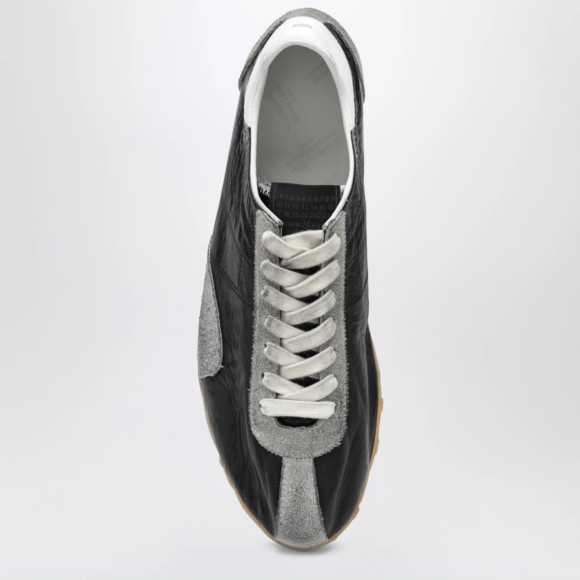 Maison Margiela o1d2blof0526 Leather And Vintage Suede Low-Top Sneakers Size US 12 / EU 45 - 3 Thumbnail