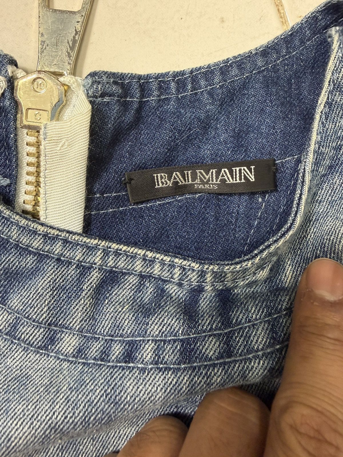 Balmain Balmain mini denim dress Size ONE SIZE - 5 Thumbnail