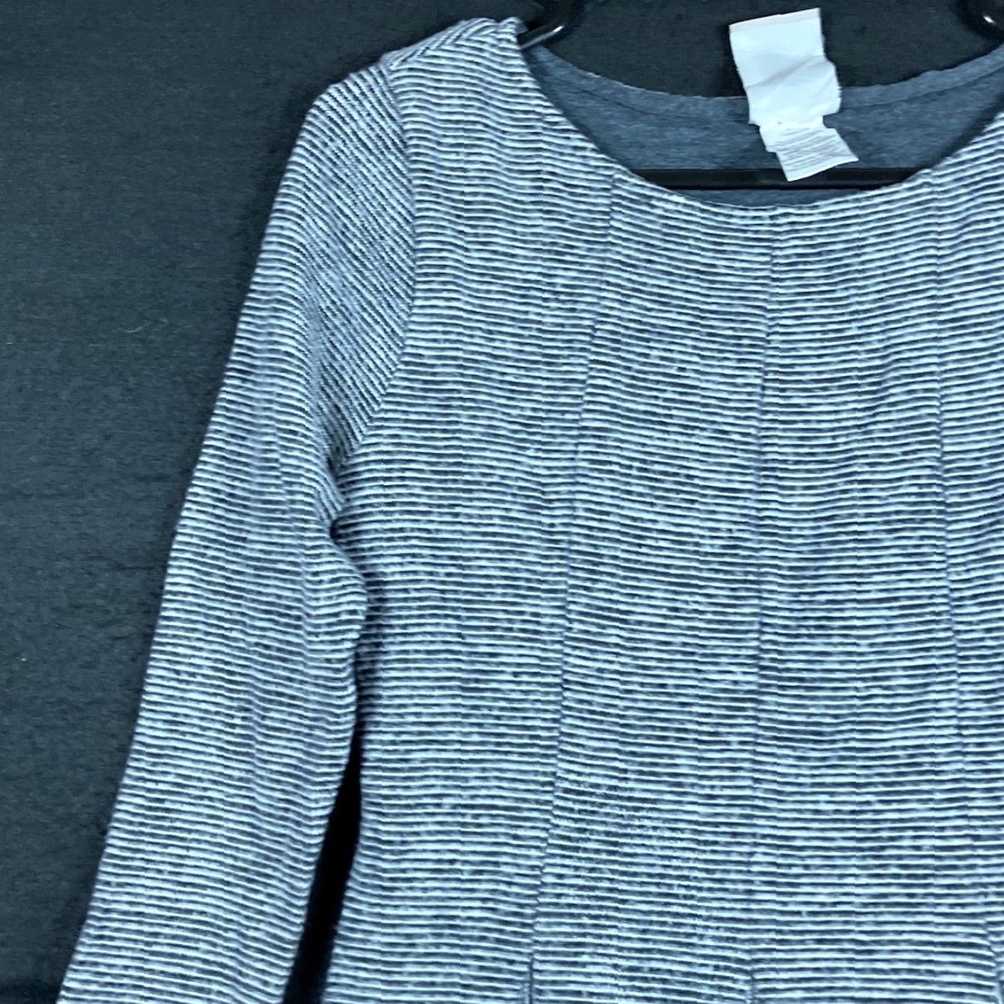 Anthropologie Dolan Anthropologie Womens Dress Gray Midi Pleated Lined Flare Marled Stretch PS Dress Size S / US 4 / IT 40 - 4 Thumbnail