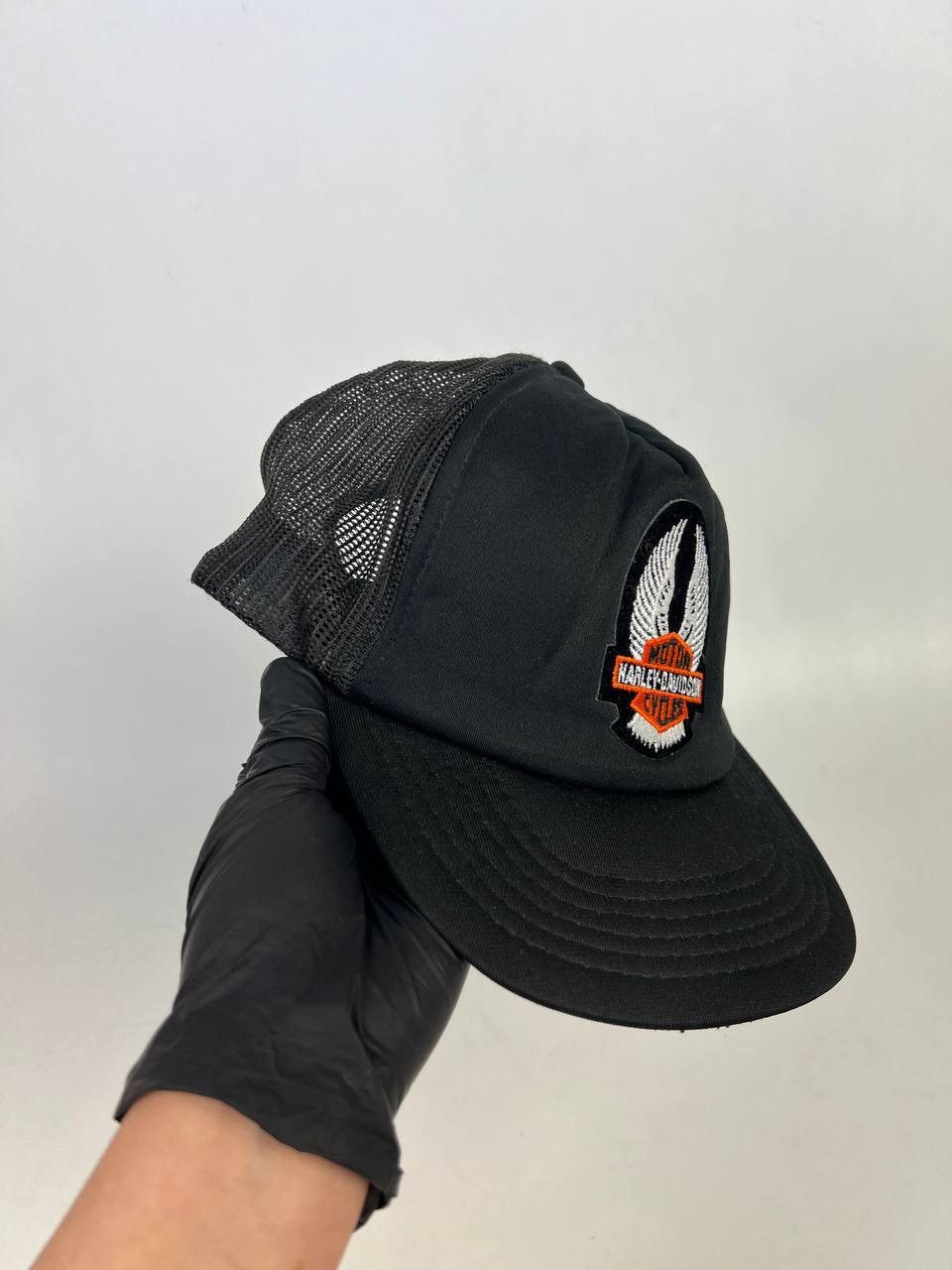 Harley Davidson Vintage punk rock y2k Harley davidson Cap black fire hat Size ONE SIZE - 2 Thumbnail