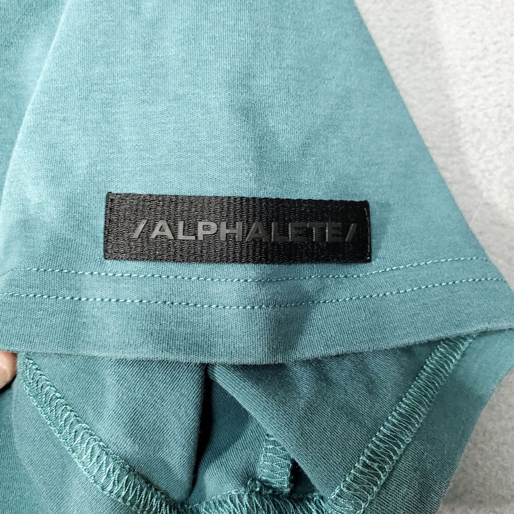 Vintage ALPHALETE Shirt Womens Green Large Short Sleeve Training Stretch Activewear Top Size L / US 10 / IT 46 - 5 Thumbnail