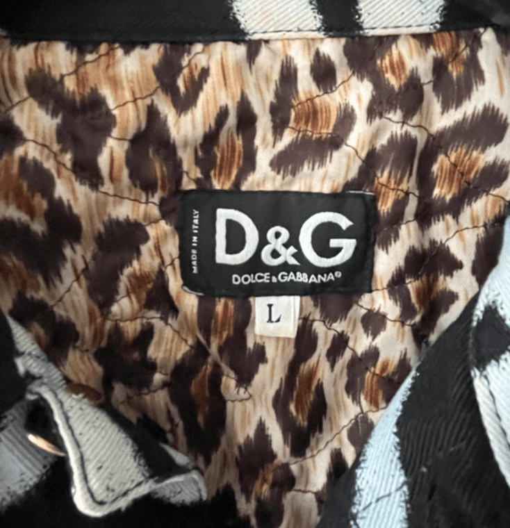 Dolce & Gabbana × Vintage Dolce Gabbana Jacket Denim Graffiti Jeans Vintage women Size L / US 10 / IT 46 - 6 Thumbnail