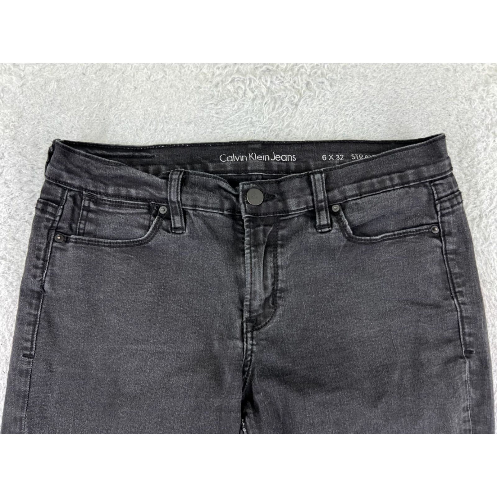 Calvin Klein Calvin Klein Jeans Women 6 Blue Denim Straight Leg Cotton Stretch 26x30 Size 28" / US 6 / IT 42 - 4 Thumbnail