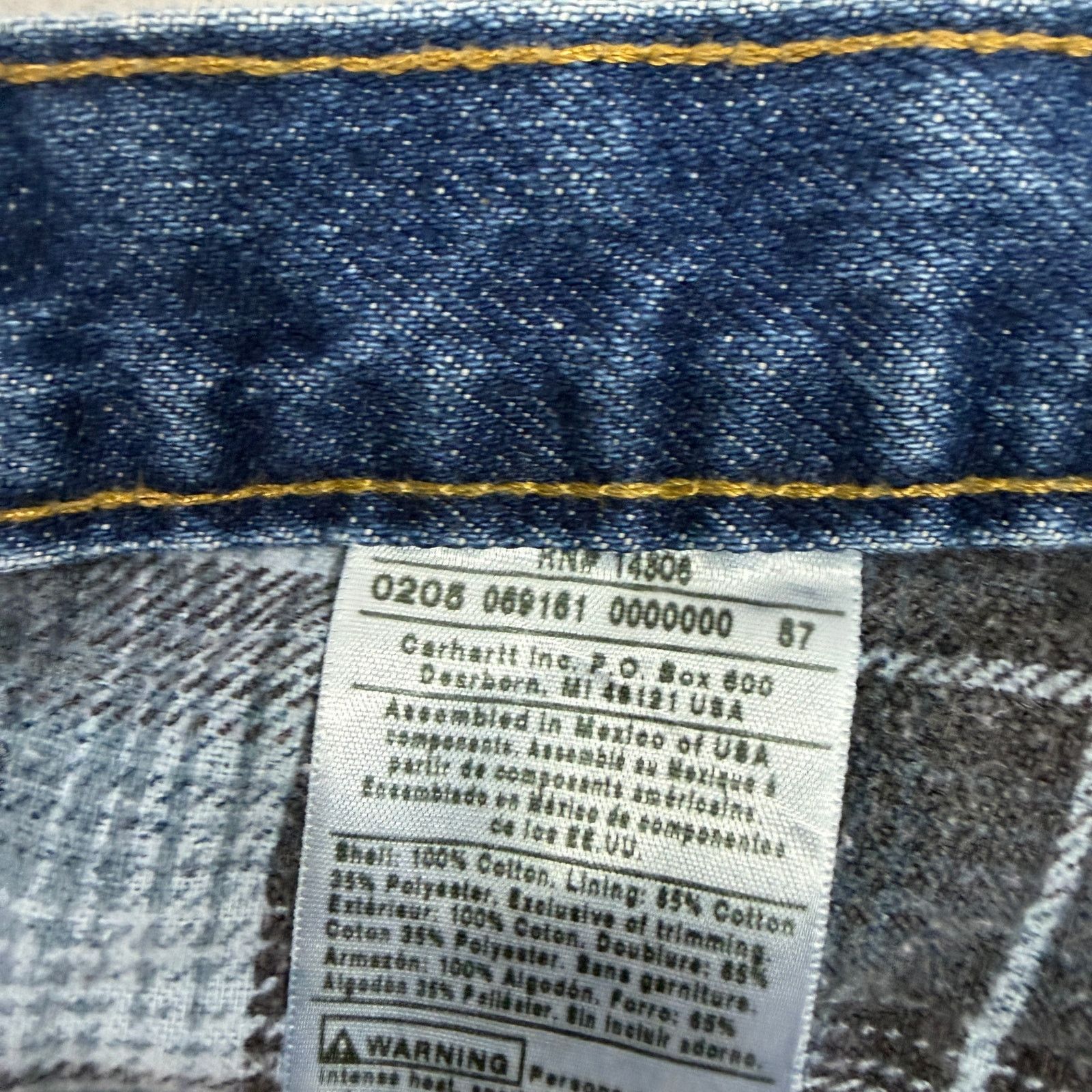 Carhartt Carhartt Relaxed Fit Flannel Lined Jeans Mens 36x30 Blue Size US 36 / EU 52 - 3 Thumbnail
