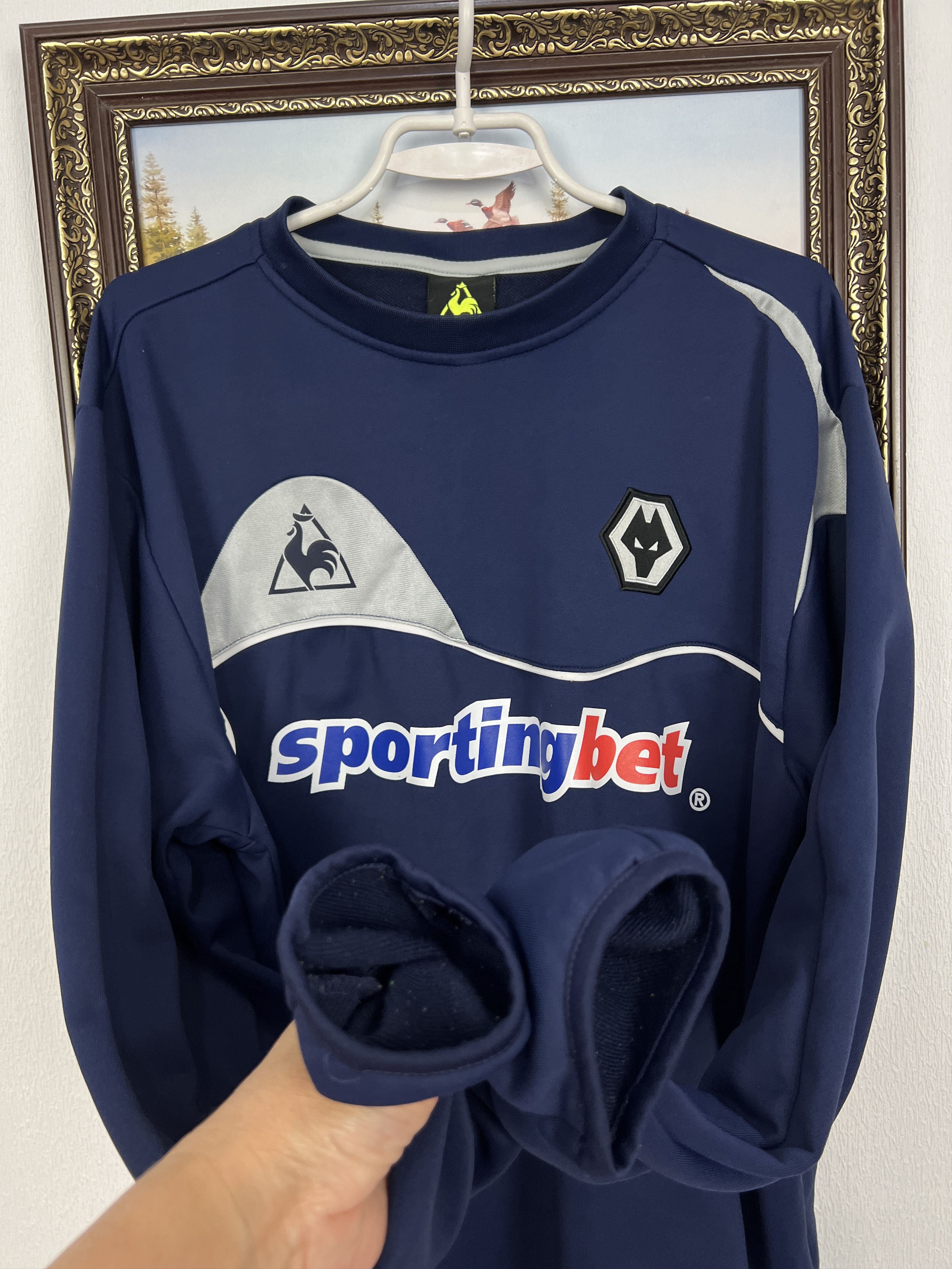 Le Coq Sportif Vintage Wolverhampton Wanderers Wolves Football Sweatshirt Size US L / EU 52-54 / 3 - 7 Thumbnail